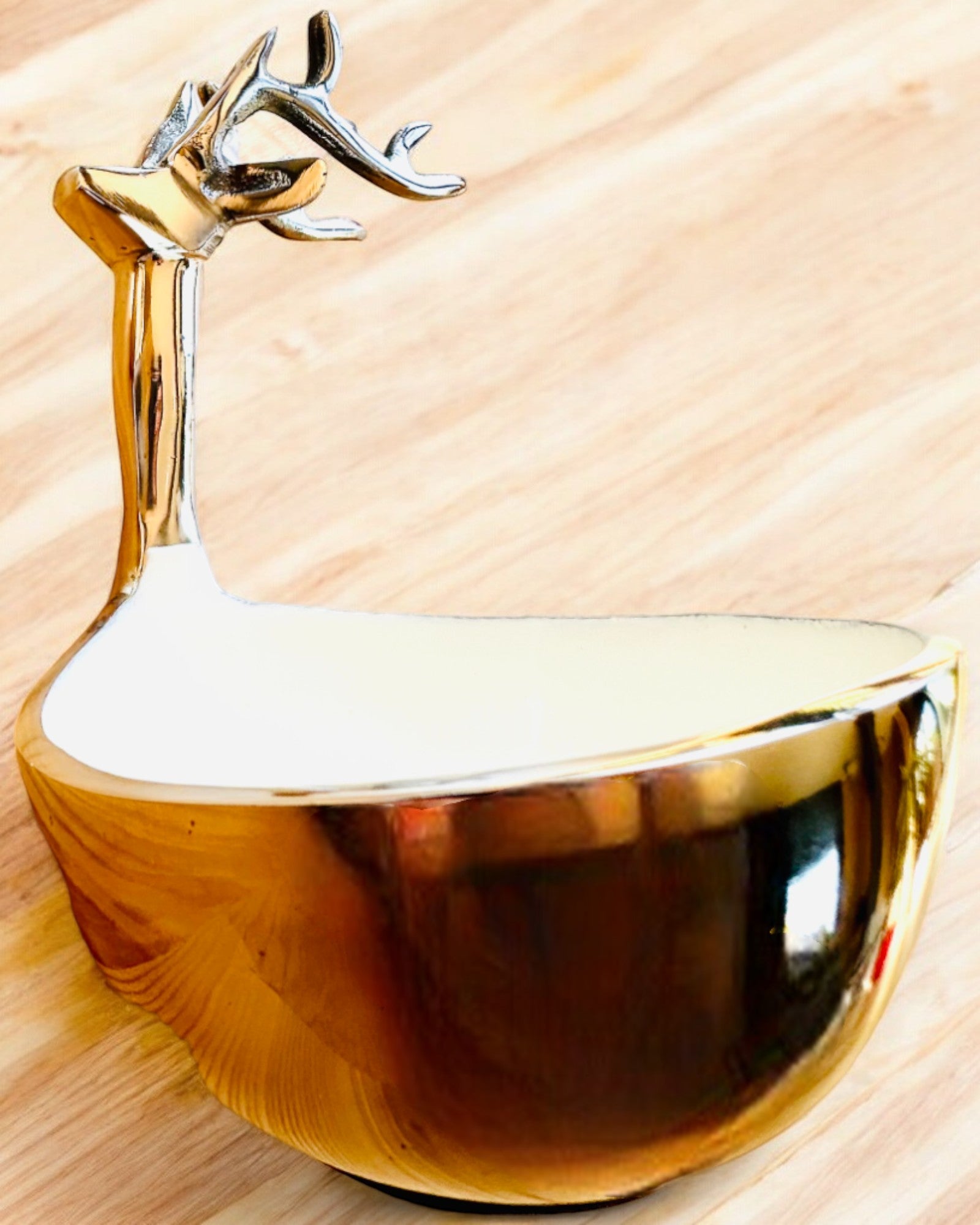 Handcrafted Indian Horned Bowl - Elegant Engraved Design for Home Decor, Dining & Gift Giving