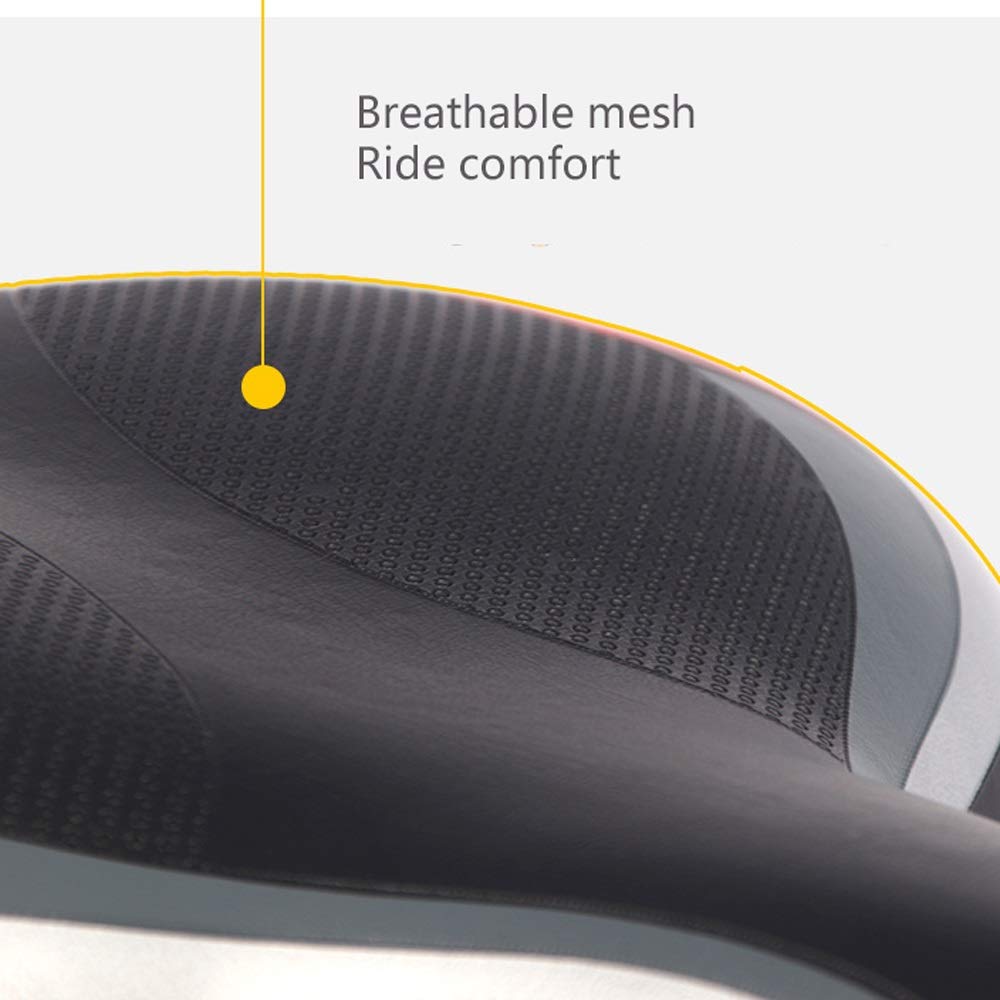 Premium Comfort Bike Seat - Thickened Wide Soft Cushion with Shockproof Design for Extra Comfort - Ideal for MTB, Mountain Bike, Folding Bike, Road Bike & Exercise Bikes - Perfect for Long Rides, Commuting & Indoor Cycling (Black)