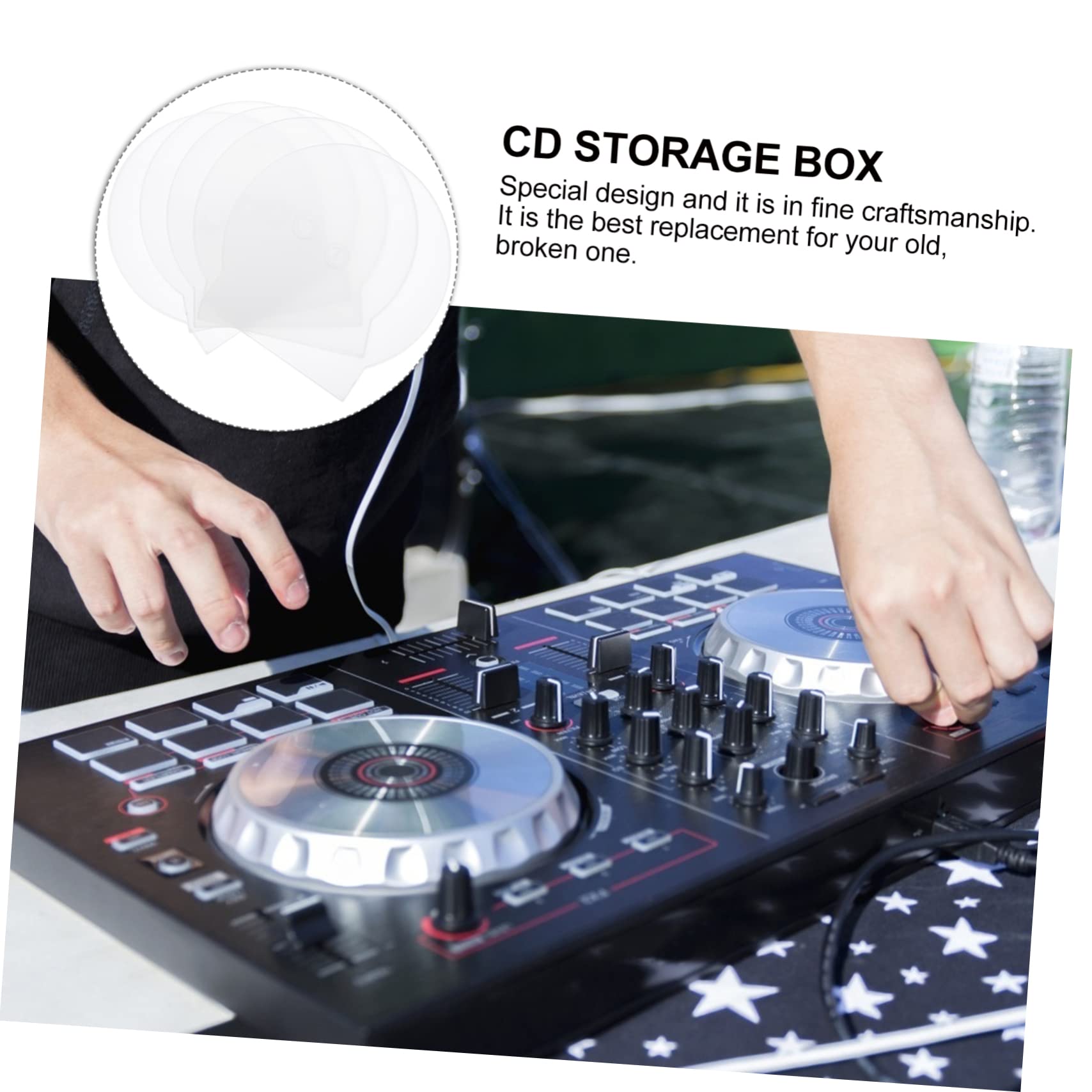 Homoyoyo 30 Pack Clear CD DVD Storage Cases - Thick Plastic Clamshell Disc Holders for Travel, Round Transparent DVD Cases with Organizer Binders | Perfect for Music, Movies, Data Backup & Media Collections