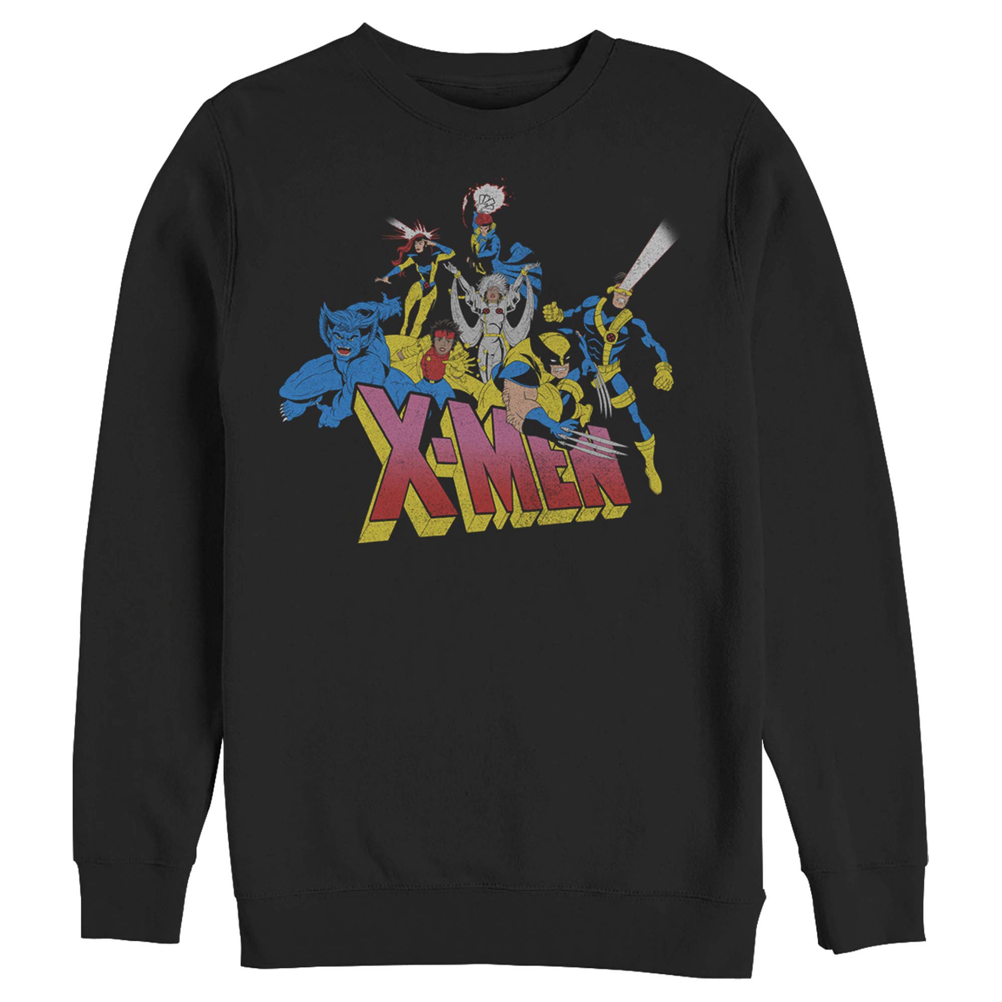Marvel X-Men Classic Group Shot Sweatshirt for Men - Comfortable Cotton Pullover Hoodie with Superhero Design | Perfect for Casual Wear, Comic Conventions & Marvel Fan Gifts