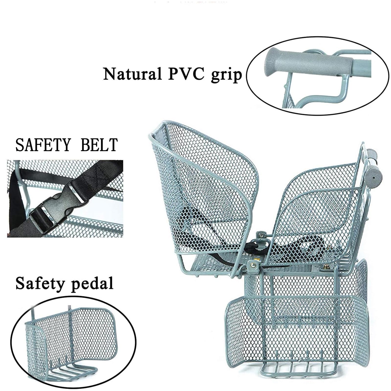 **Rear Kids Bike Seat for Toddlers & Children - Universal Fit for Beach Cruiser, MTB & Bicycle - Safe & Comfortable Outdoor Cycling Seat for Family Rides, Commuting & Park Adventures**