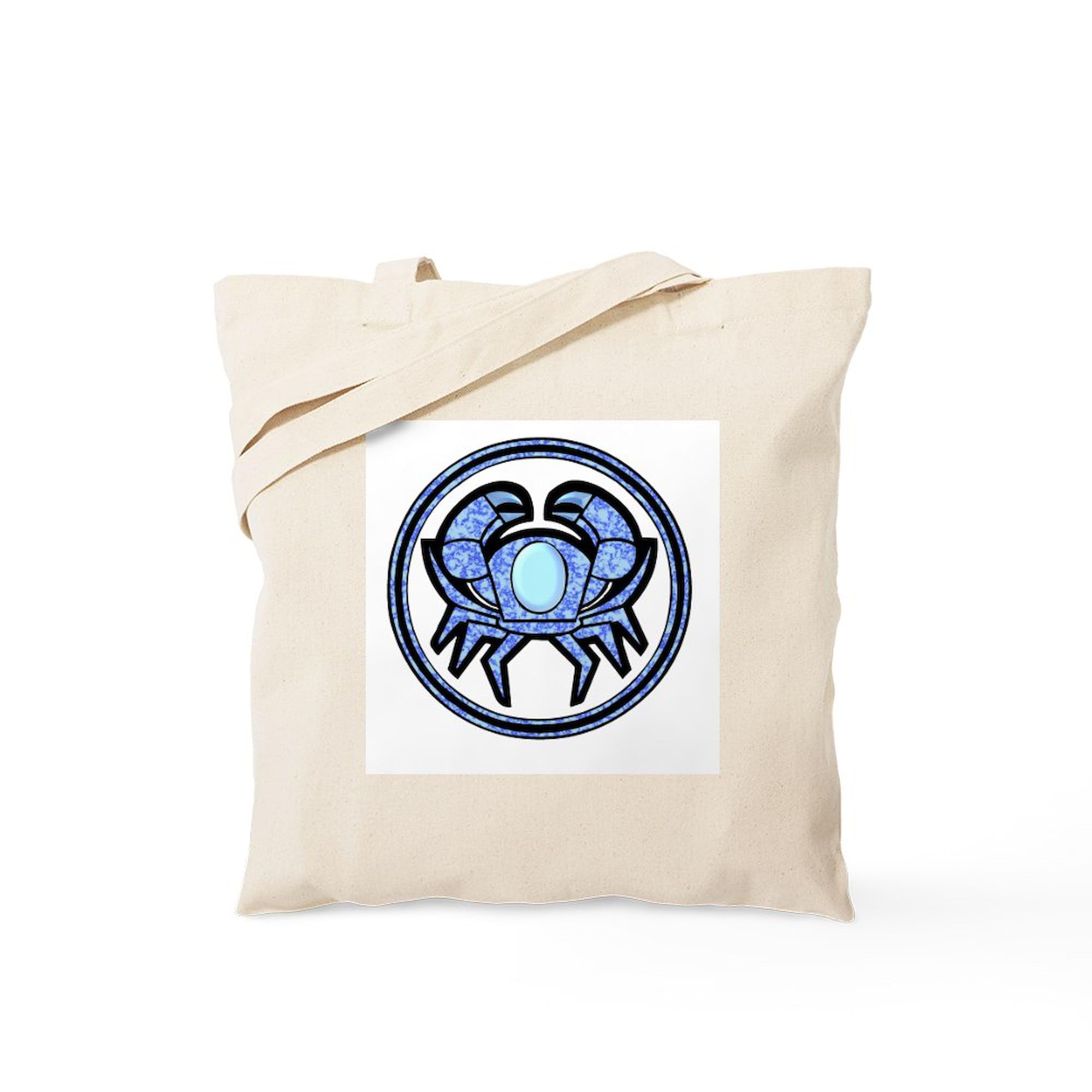 Cancer Zodiac Sign Tote Bag - Natural Canvas Reusable Shopping Bag for Groceries, Beach & Daily Use | Astrology Gift for Women & Men