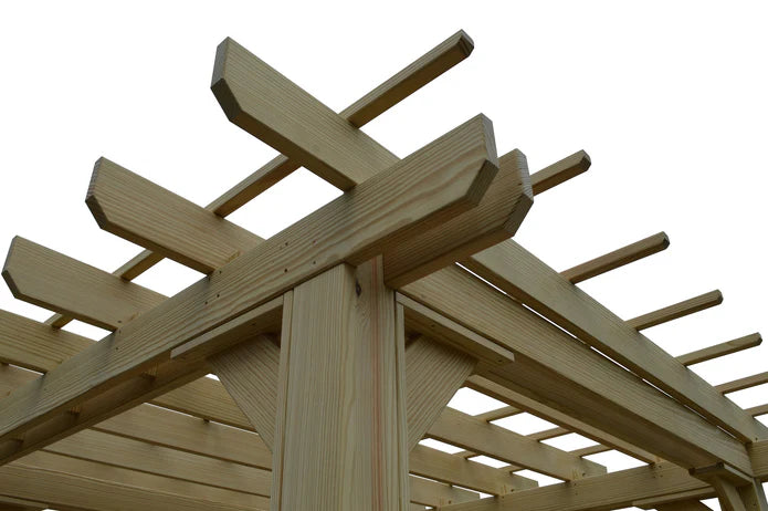 Bradford Pergola with Swing Hangers - Outdoor Wooden Gazebo with Hanging Swing for Backyard, Garden, Patio | Perfect for Relaxing, Entertaining & Creating Shade
