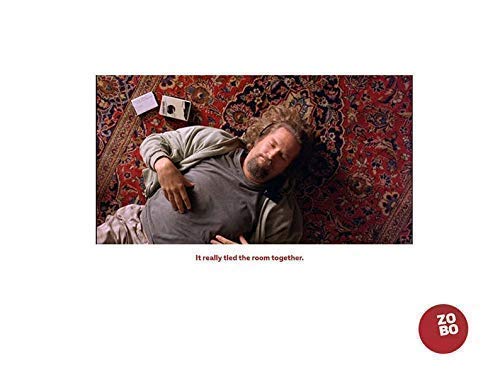 The Big Lebowski Oriental Rug Microfiber Eyeglasses Cleaning Cloth Set of 4 - Red Persian Rug Design, Ultra Soft & Lint-Free for Glasses, Screens & Lenses | Perfect for Home, Office & Travel Use