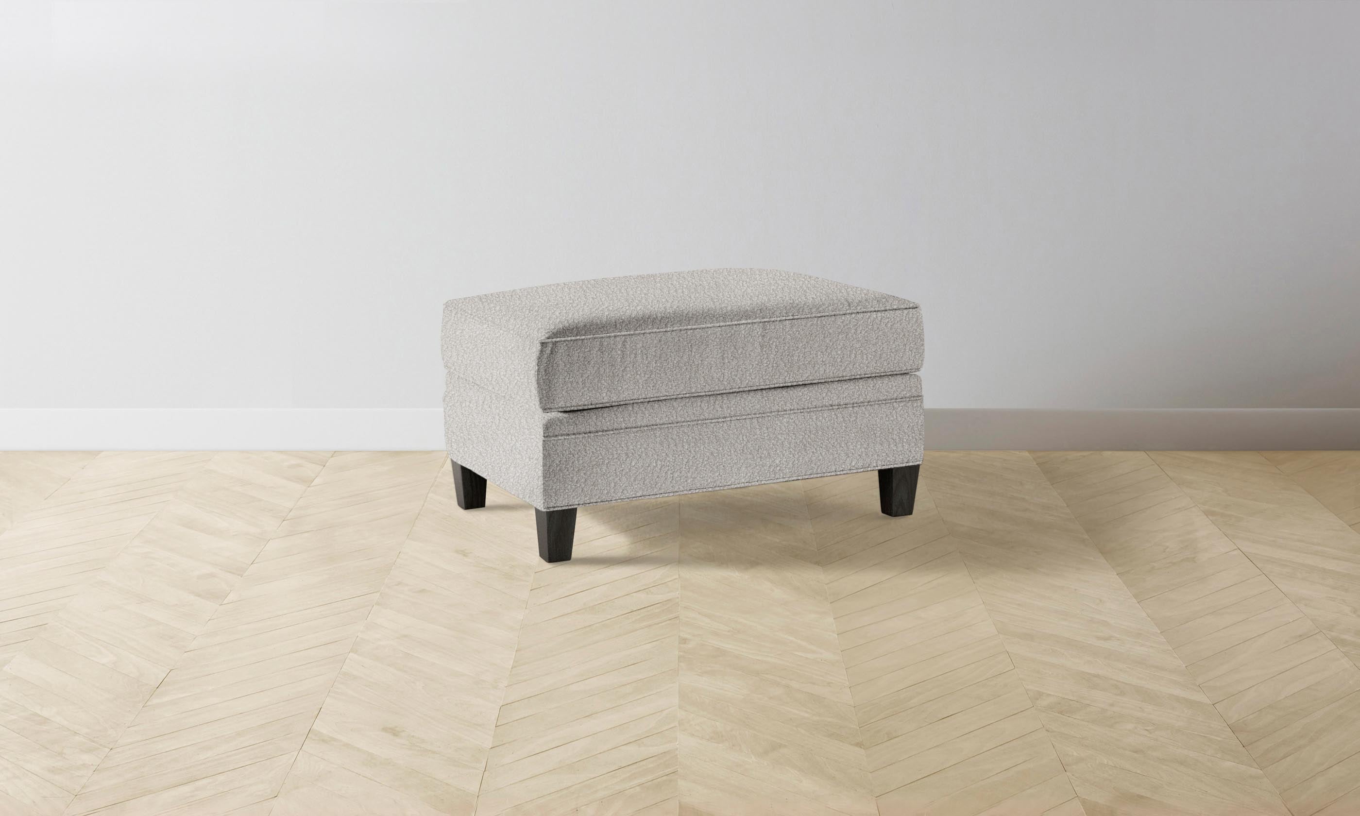 Luxury Carmine Ottoman with Italian Bouclé Fabric & Fossil Design - Perfect for Living Room, Bedroom, or Office Decor