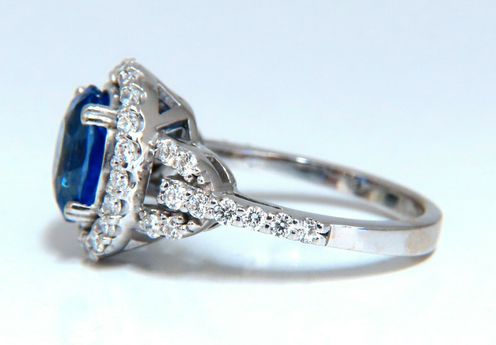 GIA Certified 3.30ct Natural No Heat Sapphire Diamond Ring in 14K Gold - Perfect for Engagement, Wedding & Anniversary Gifts
