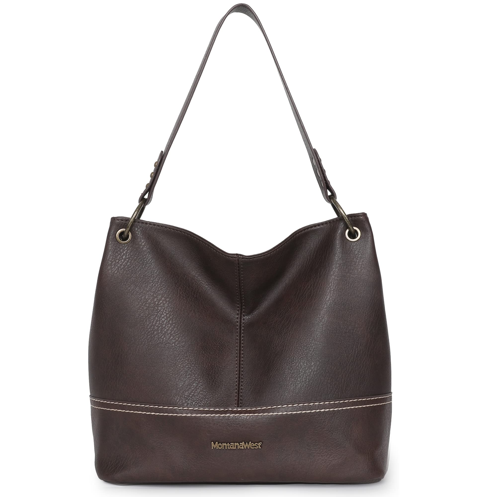 Montana West Vegan Leather Hobo Handbags for Women - Top Handle Shoulder Bag with Zipper | Stylish & Durable Purse for Work, Travel & Everyday Use