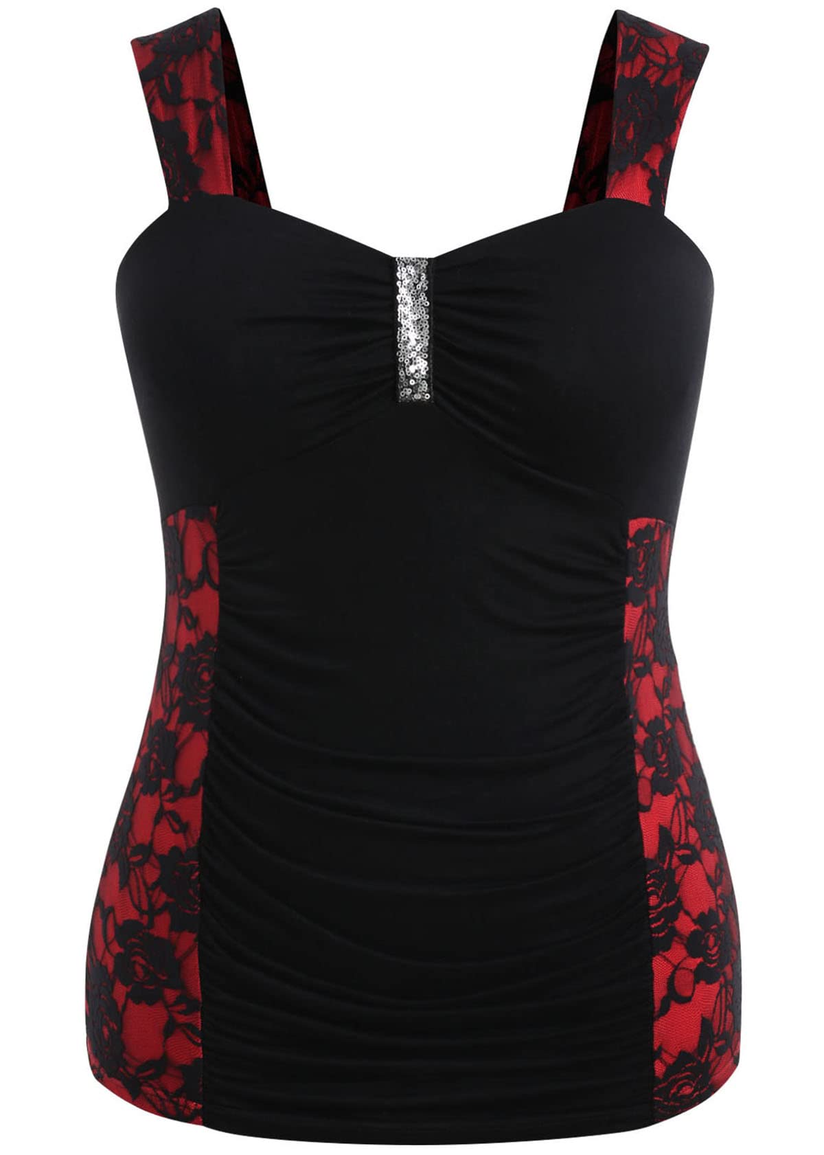 Stylish Nihsatin Women's Plus Size Gothic Corset Top - Lace-Up Ribbed Casual T-Shirt for Everyday Wear | Perfect for Parties, Cosplay & Alternative Fashion Outfits