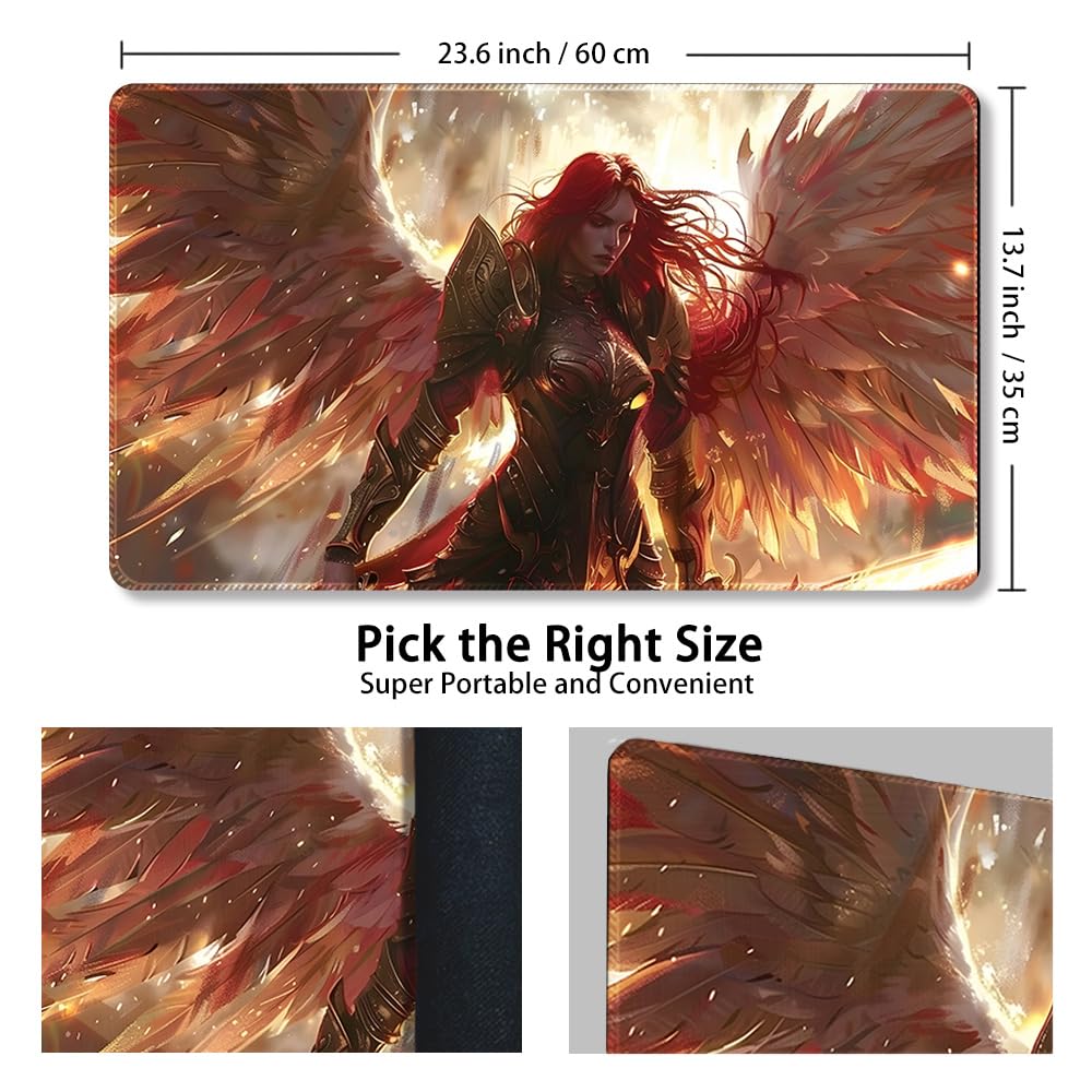 Premium MTG Playmat with Zone & Locking Edges - Durable TCG Game Mat for Magic: The Gathering - Includes Waterproof Storage Bag (66cm) - Perfect for Tournaments, Casual Play & Card Protection