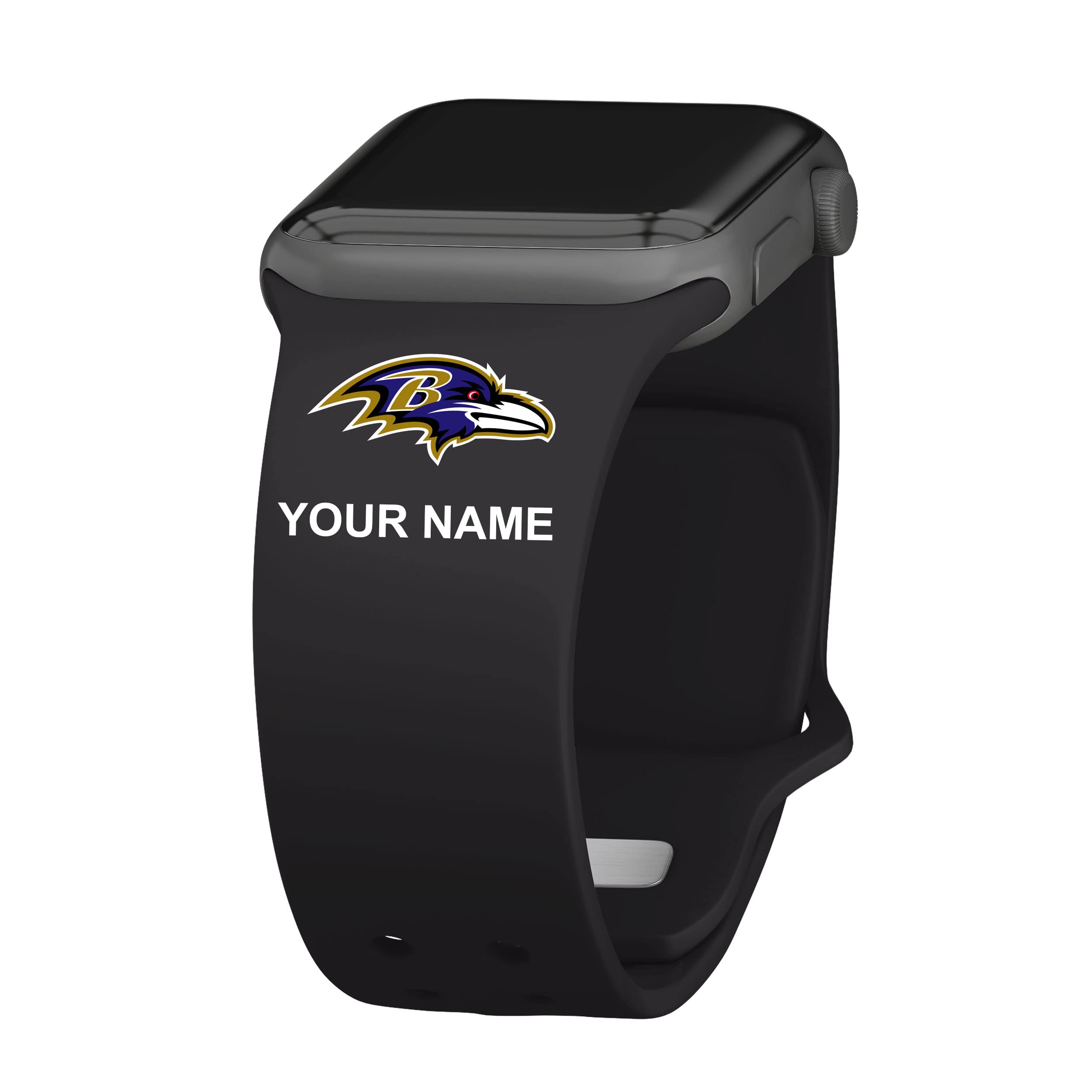 Custom Baltimore Ravens Apple Watch Band - Premium HD Game Time Sports Strap for Series 1/2/3/4/5/6/7/8/SE - Perfect for Football Games, Workouts & Everyday Wear