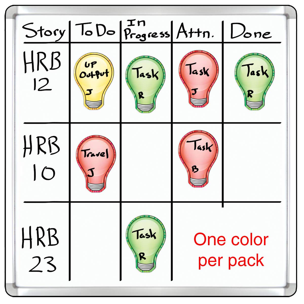 StoreSMART - 100-Pack Red Light Bulb Magnets (LB35X5R-100) - Strong Magnetic Base for Fridge, Whiteboard & Metal Surfaces - Perfect for Home, Office & Workshop Organization