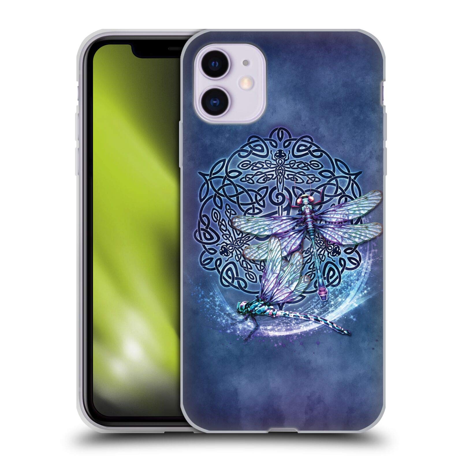 Officially Licensed Brigid Ashwood Dragonfly Celtic Wisdom Soft Gel Case for Apple iPhone 11 - Protective Phone Cover with Artistic Design, Perfect for Nature Lovers & Celtic Culture Enthusiasts