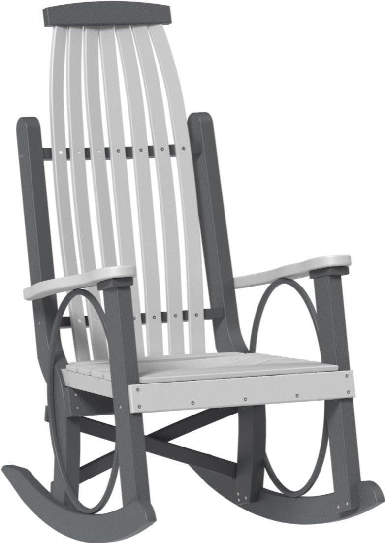 LuxCraft Premium Wooden Rocking Chair for Grandpas - Comfortable & Durable Classic Rocker for Elderly - Perfect for Living Room, Porch, or Nursery Relaxation