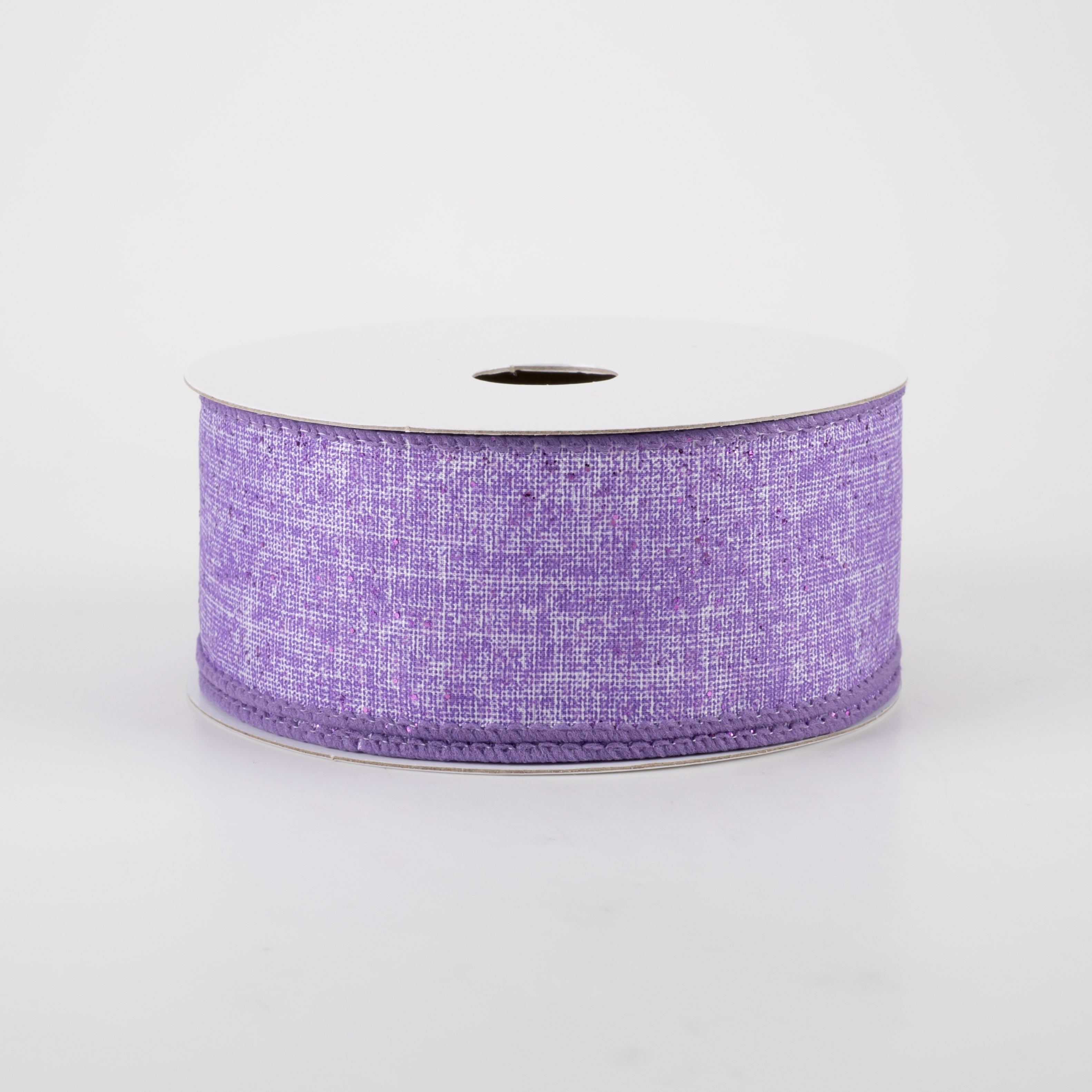 1.5 Inch Glitter Printed Muslin Ribbon - Lavender Color (10 Yards) for Gift Wrapping, Party Decorations, DIY Crafts & Scrapbooking