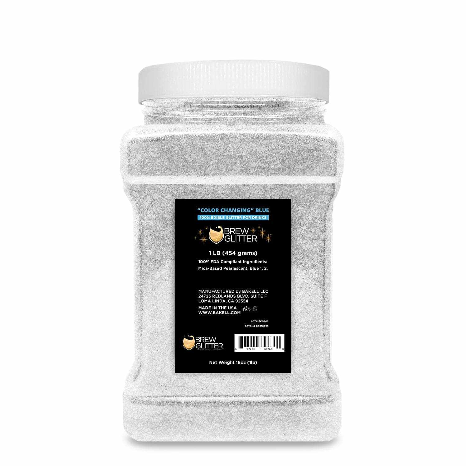 Blue Color Changing Brew Glitter® - Bulk Size (1 lb) for Slime, Resin, Soap & Bath Bombs - Non-Toxic & Vibrant DIY Craft Supplies