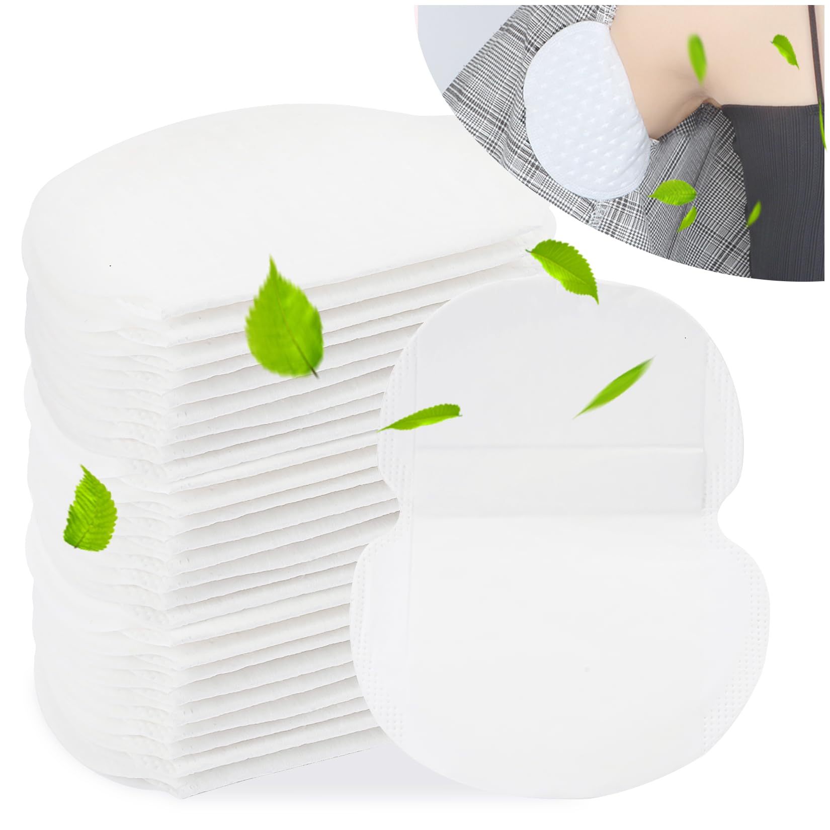 **Disposable Underarm Sweat Pads - 100 Pack (50 Pairs) for Women & Men | Invisible Hyperhidrosis Protection | Odor-Free & Comfortable | Ideal for Gym, Work & Daily Use**