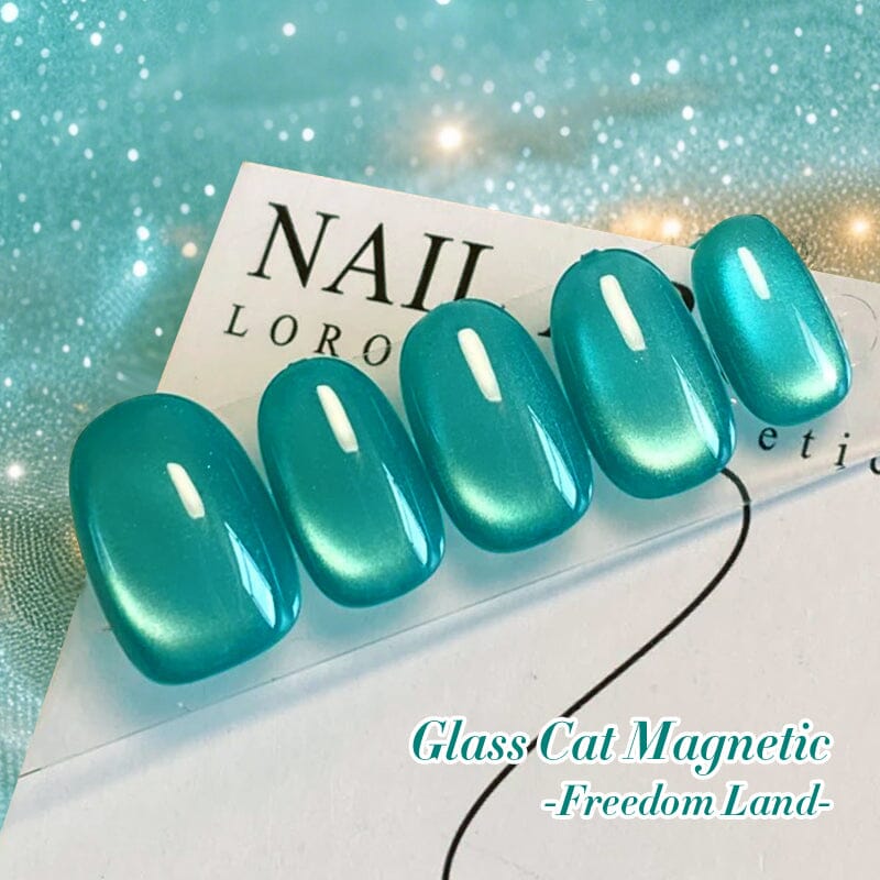 Green Glass Cat Magnetic Gel Nail Polish - 10ml MY56 for Stunning Cat Eye Effect | Perfect for Nail Art, Salon & Home Manicures