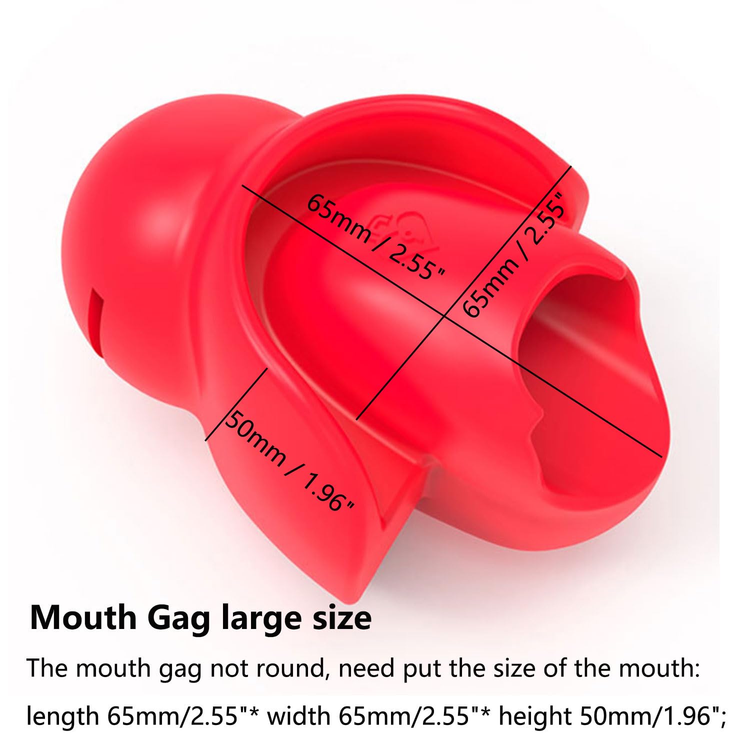 FREDORCH Adjustable Silicone Ball Gag with Fixed Tongue & Strap - Adult Bondage Toy for BDSM, Role Play & Couples Play (Black) - Perfect for Spicing Up Bedroom Fun & Dominance Scenes