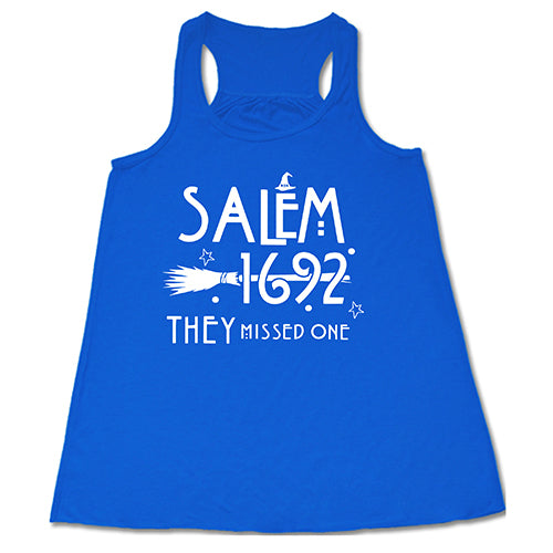 Salem 1692 They Missed One Vintage Witch Trial T-Shirt - Historical Unisex Cotton Tee for Halloween & Witchcraft Enthusiasts