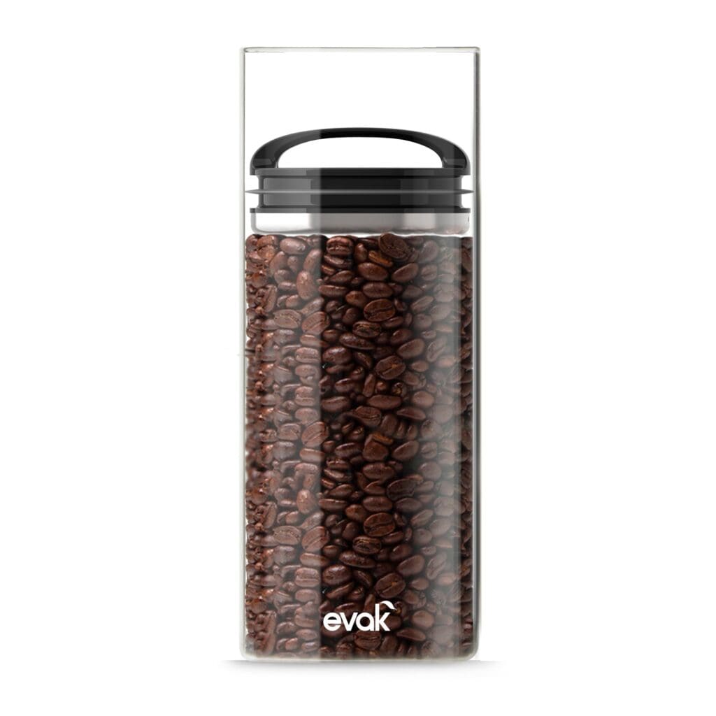 Port Style Evak Canister Large - Gloss Black Trash Bin for Kitchen, Bathroom, Office & Outdoor Use