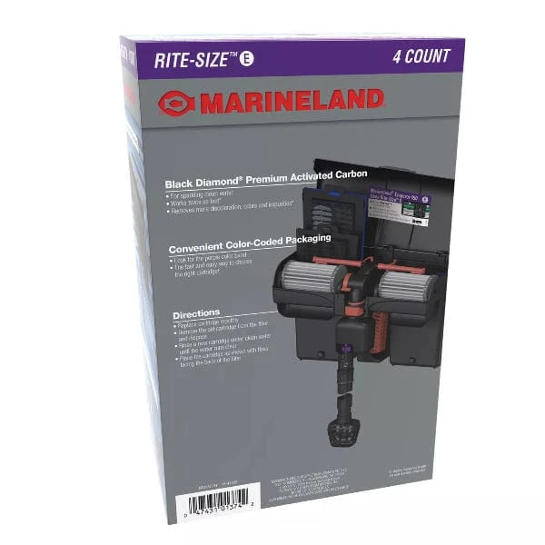 Marineland Emperor Power Filter Replacement Cartridges - Compatible with Rite Size E Filters | High-Performance Aquarium Filtration for Clean & Healthy Fish Tanks