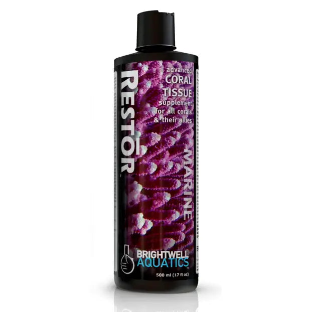 Brightwell Restor Coral Tissue Supplement - Essential Coral Nutrition for Reef Tanks & Saltwater Aquariums | Promotes Coral Health & Growth in Marine Ecosystems