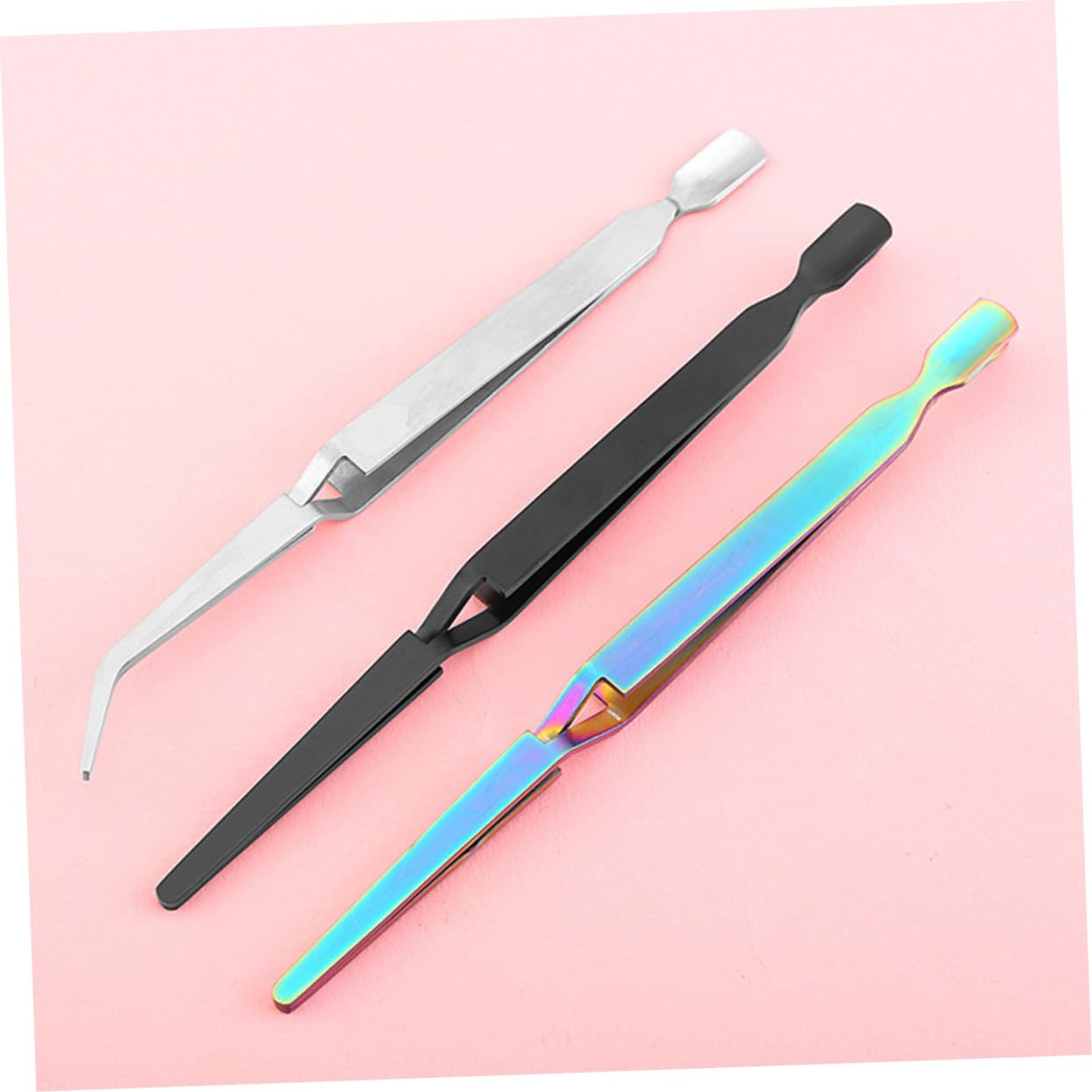 NOLITOY 3-Piece Nail Art Clipper Set - Silver Stainless Steel Nail Tweezers & Pinchers for Professional Manicure & Pedicure - Perfect for Salon, Home Nail Care, and DIY Nail Art