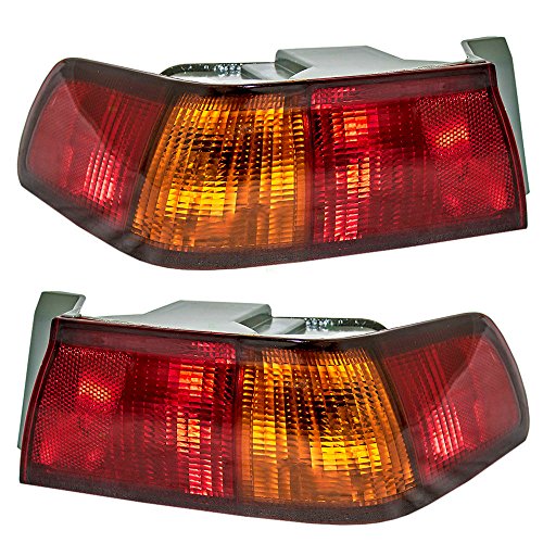 RAREELECTRICAL Replacement Tail Light Pair for 1997-1999 Toyota Camry (USA Built) - Compatible with Part Numbers TO2800124, TO2801124, 81550-AA011, 81560-AA011 - Perfect for Night Driving & Enhanced Vehicle Safety