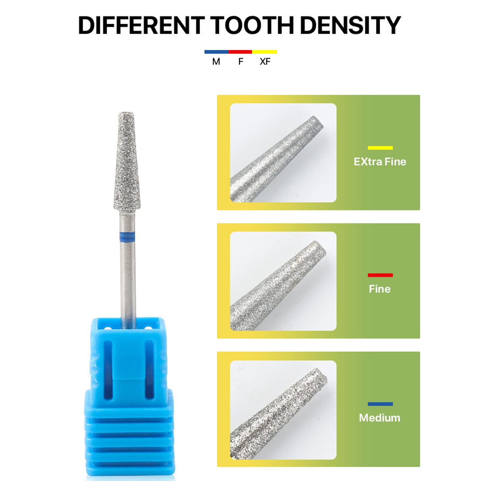 3 Pcs Professional Nail Drill Bits Set - Russian Front Replaceable Grinding Heads for Nail Polishing, Cuticle Care & Manicure | Perfect for Salon, Home Nail Art & DIY Pedicure