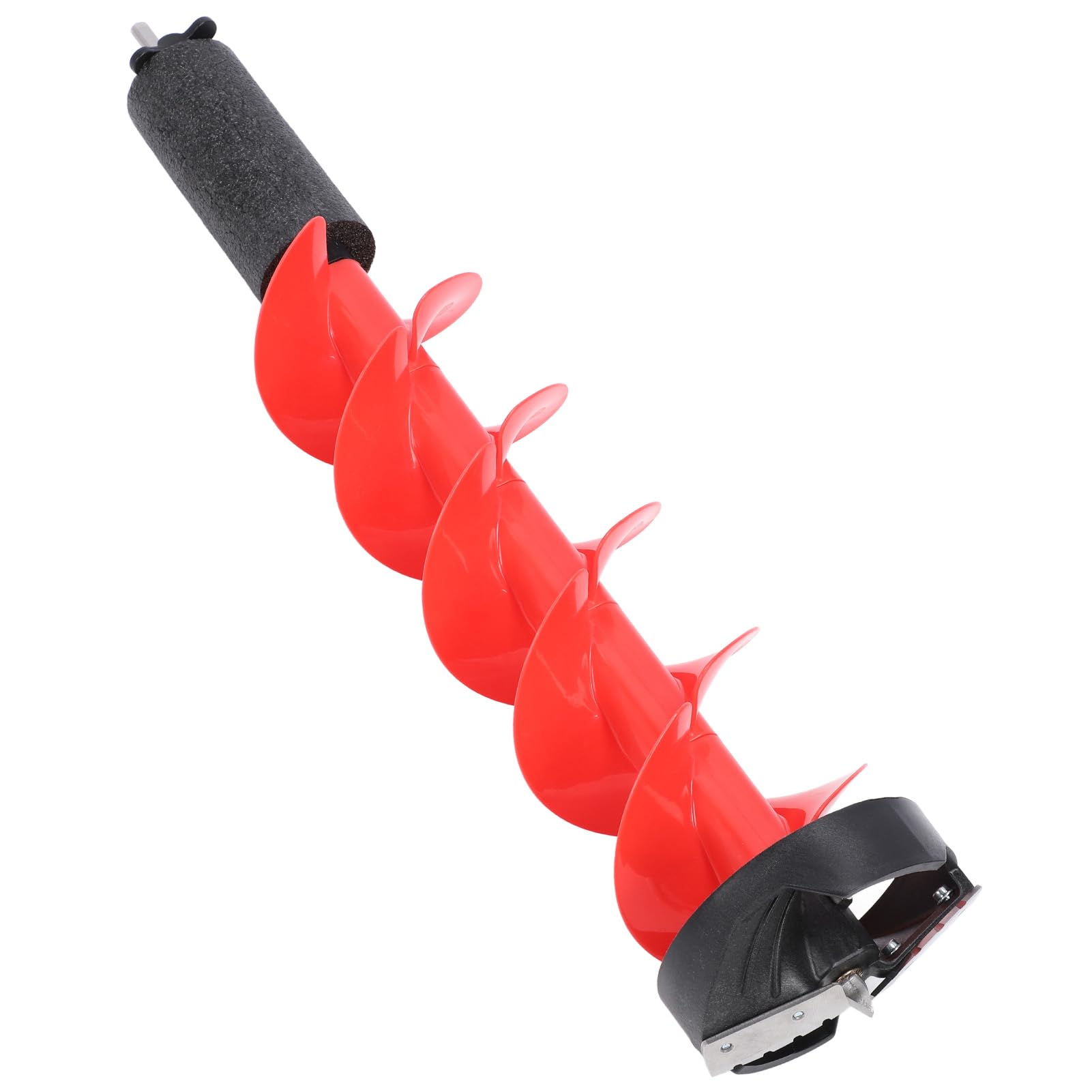 6 Inch Cordless Ice Fishing Auger with Nylon Bit, 28 Inch Length - Includes Locator Cutter & Wrench for Easy Ice Drilling - Perfect for Winter Fishing & Outdoor Adventures
