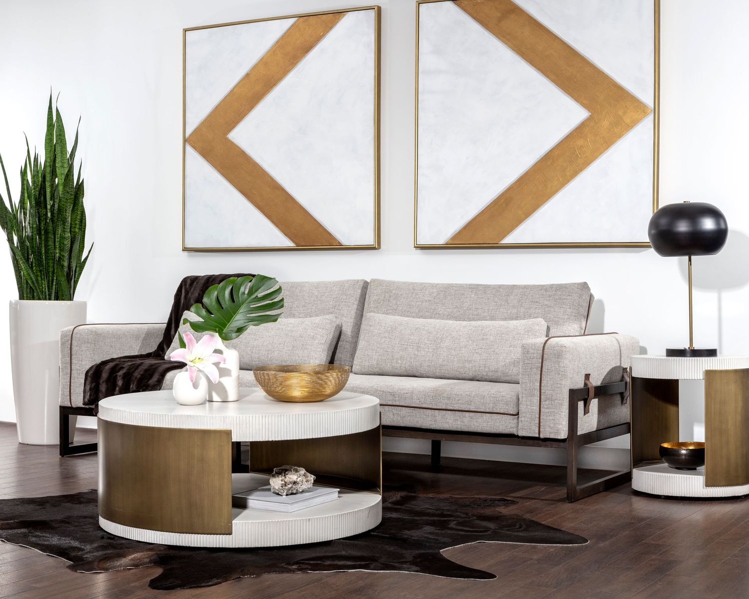 Belinda Sofa Rhapsody Greige - Modern Upholstered Living Room Couch for Home & Office - Perfect for Lounging, Entertaining & Small Spaces
