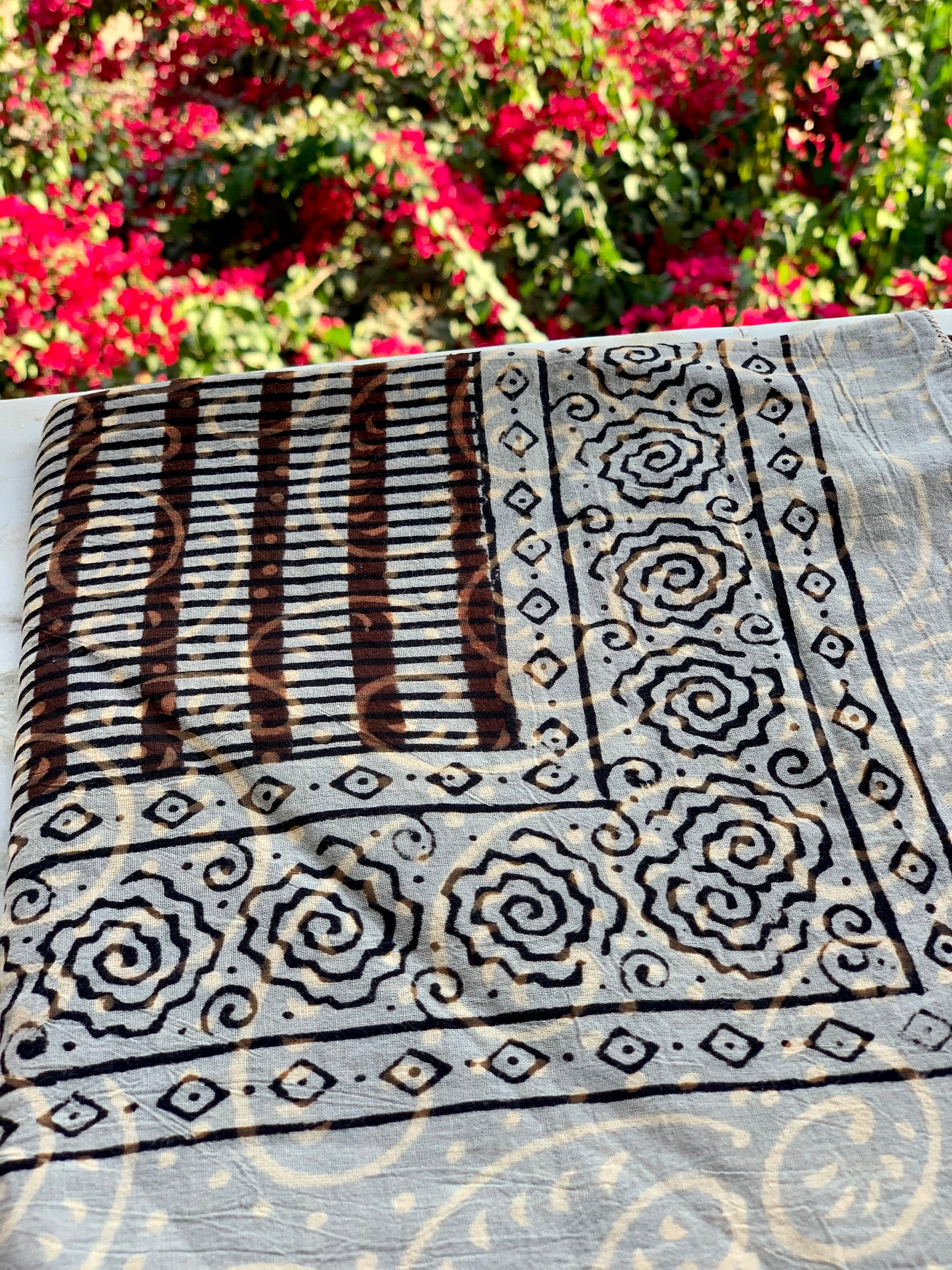 Stylish Block Print Cotton Sarong Pareo Shawl - New Collection | Perfect for Beach, Pool, and Summer Outfits
