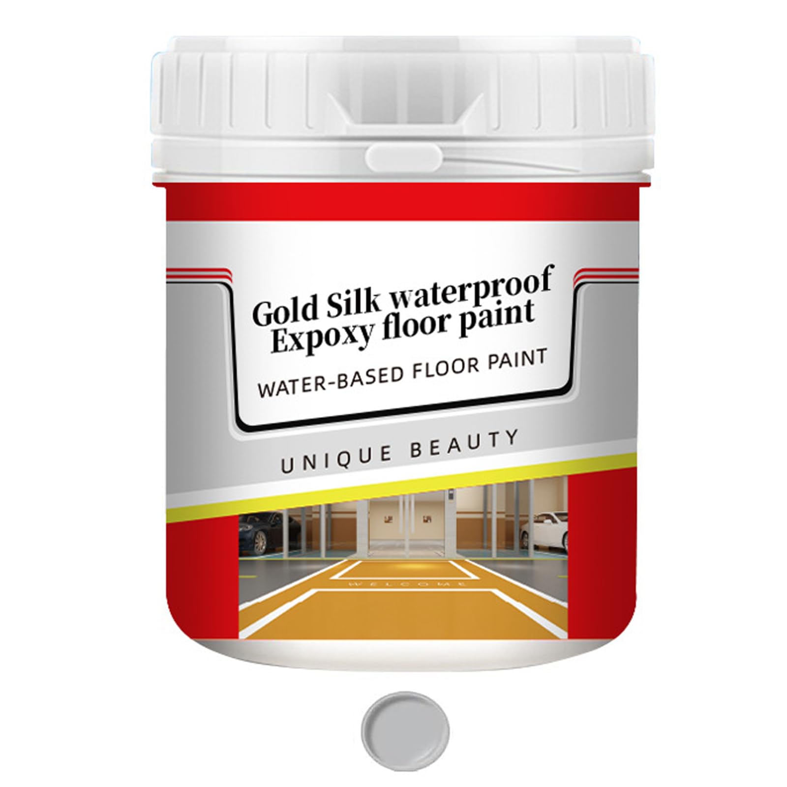 Pvzxr Quick-Dry Anti-Slip Water-Based Floor Paint - Light Grey Epoxy Coating for Garage, Basement & Workshop | Durable, Waterproof & Non-Slip Surface Solution