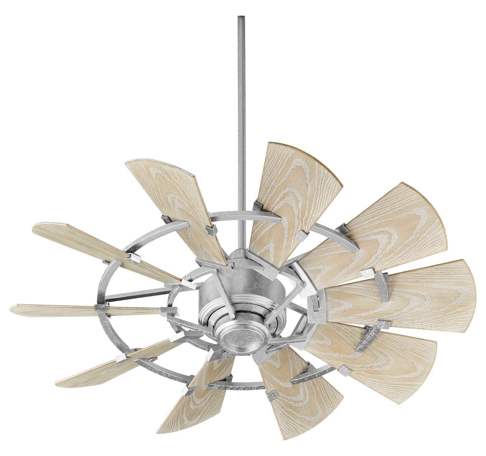 44 Inch Windmill Ceiling Fan with Damp Rating - Galvanized Steel Blades for Outdoor Patio, Porch, and Covered Deck Use
