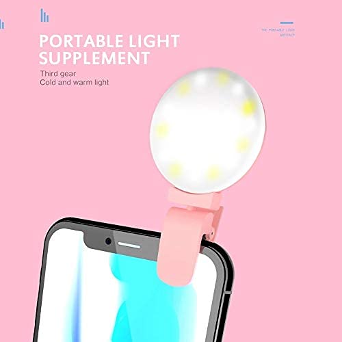 10 LED Clip Light with Adjustable Brightness - Rotating Phone Fill Light for Selfie, Photography, and Live Streaming - Perfect for YouTube, TikTok, and Instagram Content Creation