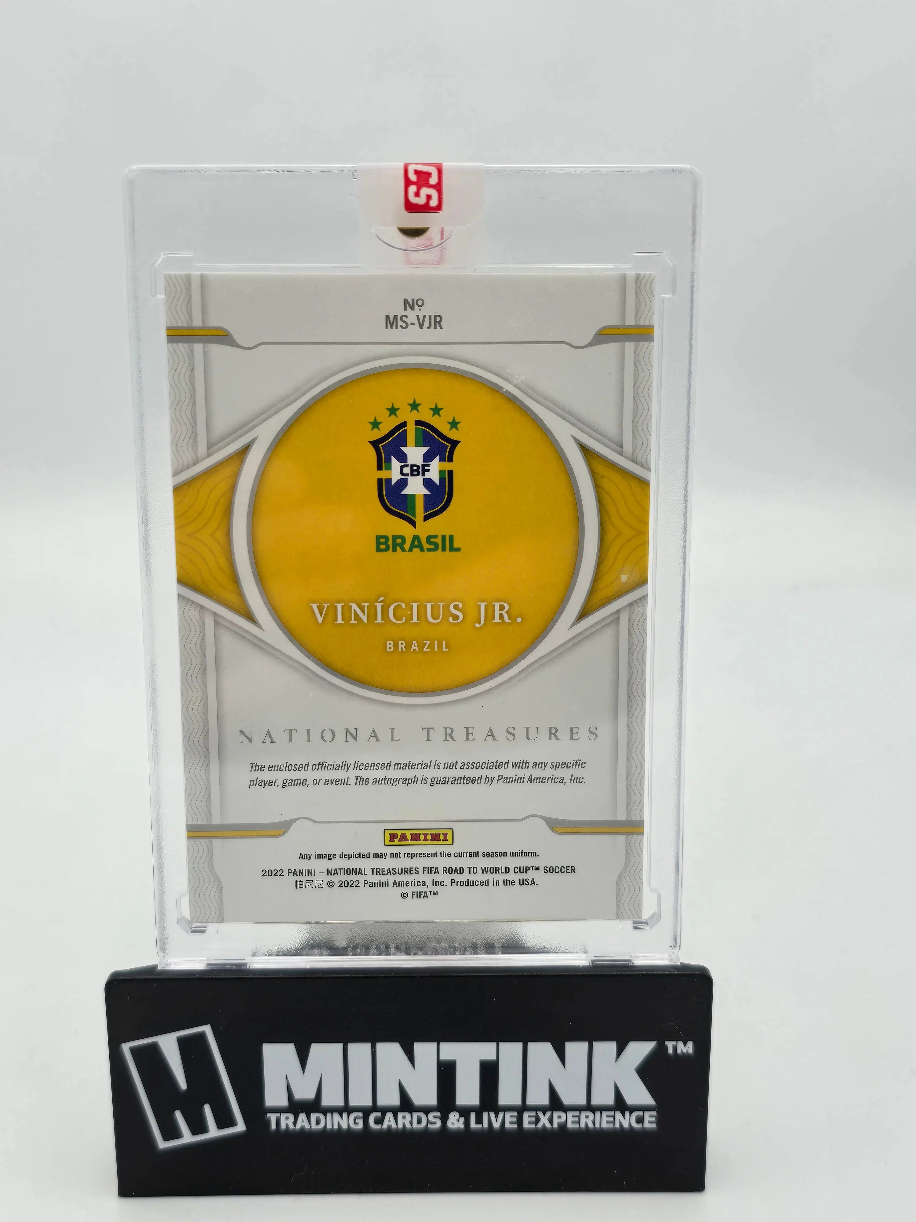 2022 Panini National Treasures Soccer Vinicius Jr Sapphire Patch Auto /15 - Rare Collectible for Soccer Fans & Memorabilia Enthusiasts - Perfect for Display, Investment & Gifting