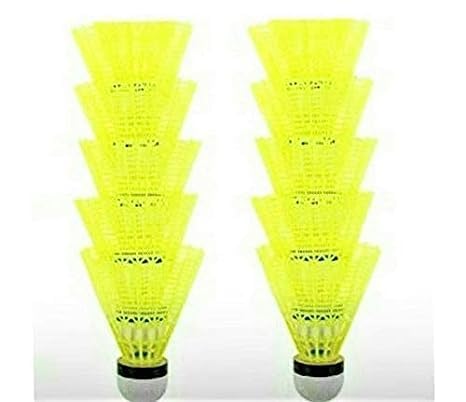 Premium Badminton Shuttlecocks - Durable Plastic Feathers for Training & Competition - 10-Pack Set - Perfect for Indoor/Outdoor Play, Backyard Games & Gym Practice