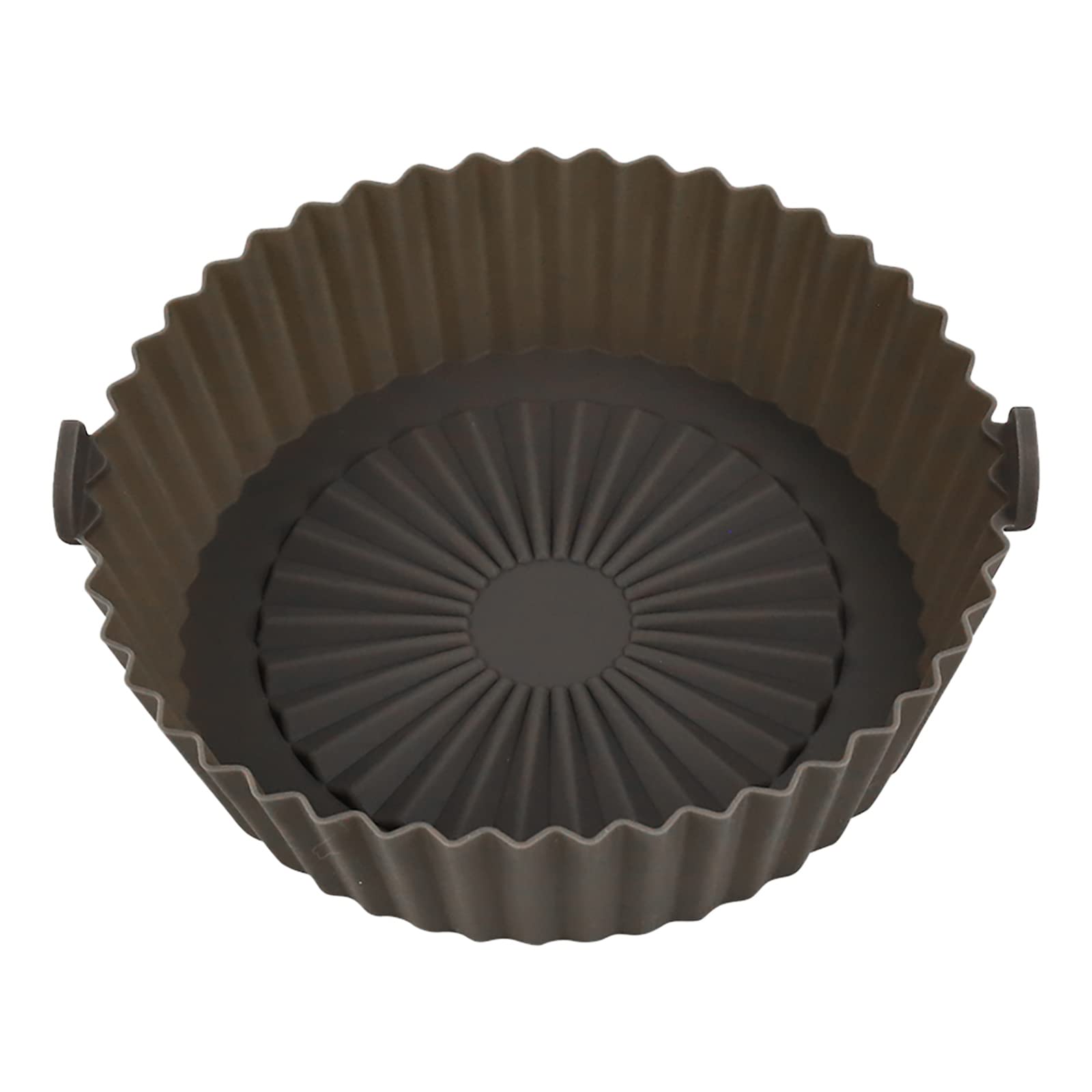 Non-Stick 8 Inch Air Fryer Silicone Pot & Baking Pan - Reusable Silicone Liner for Air Fryers, Oven Safe, Gray - Perfect for Roasting Vegetables, Baking Cookies & Replacing Parchment Paper