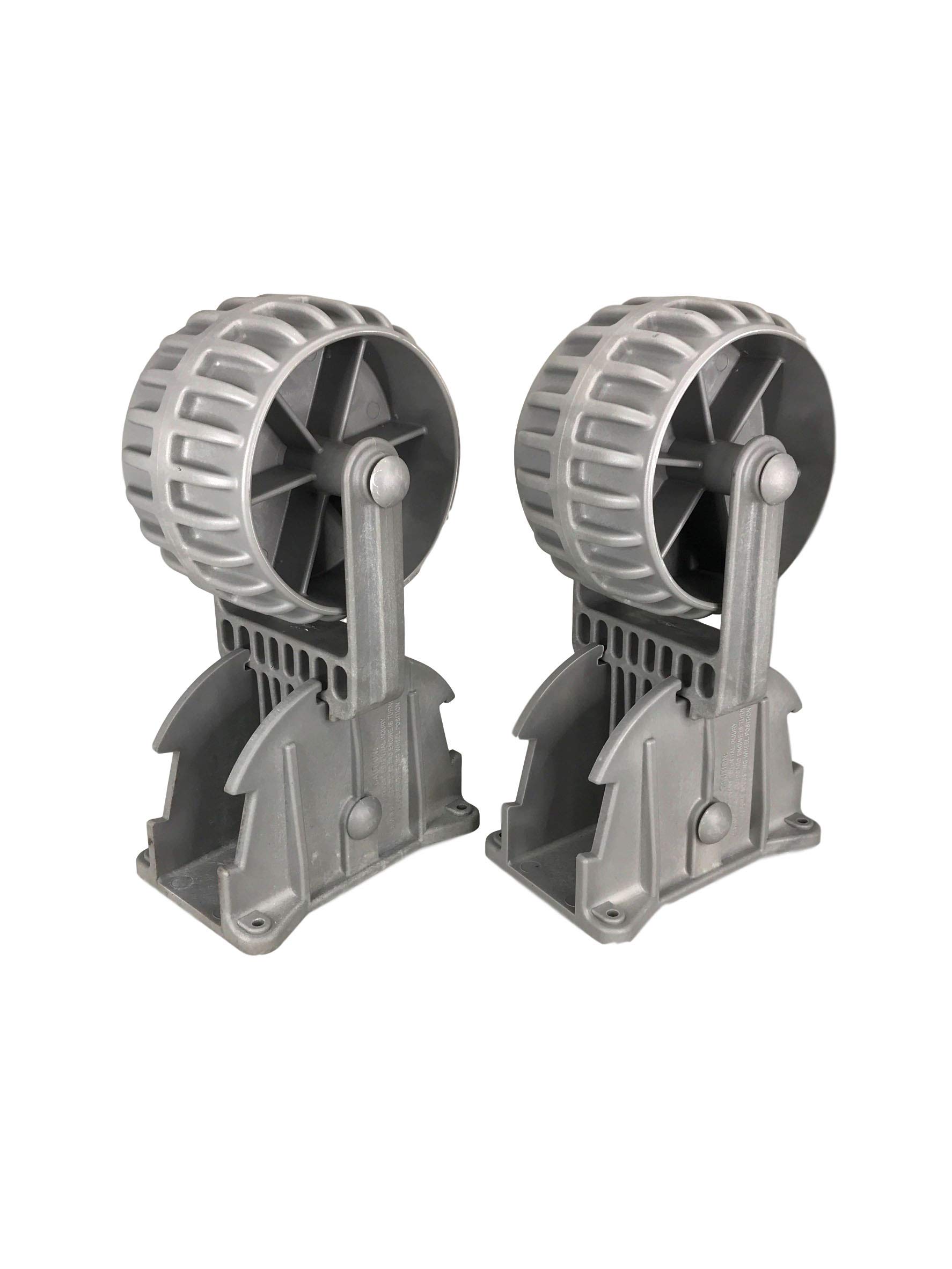 Pactrade Marine Retractable Flip-Up Dinghy Wheels - Heavy Duty Nylon Boat Launching Wheels Pair for Inflatable Boats & Small Watercraft | Easy Beach, Dock & Shoreline Access