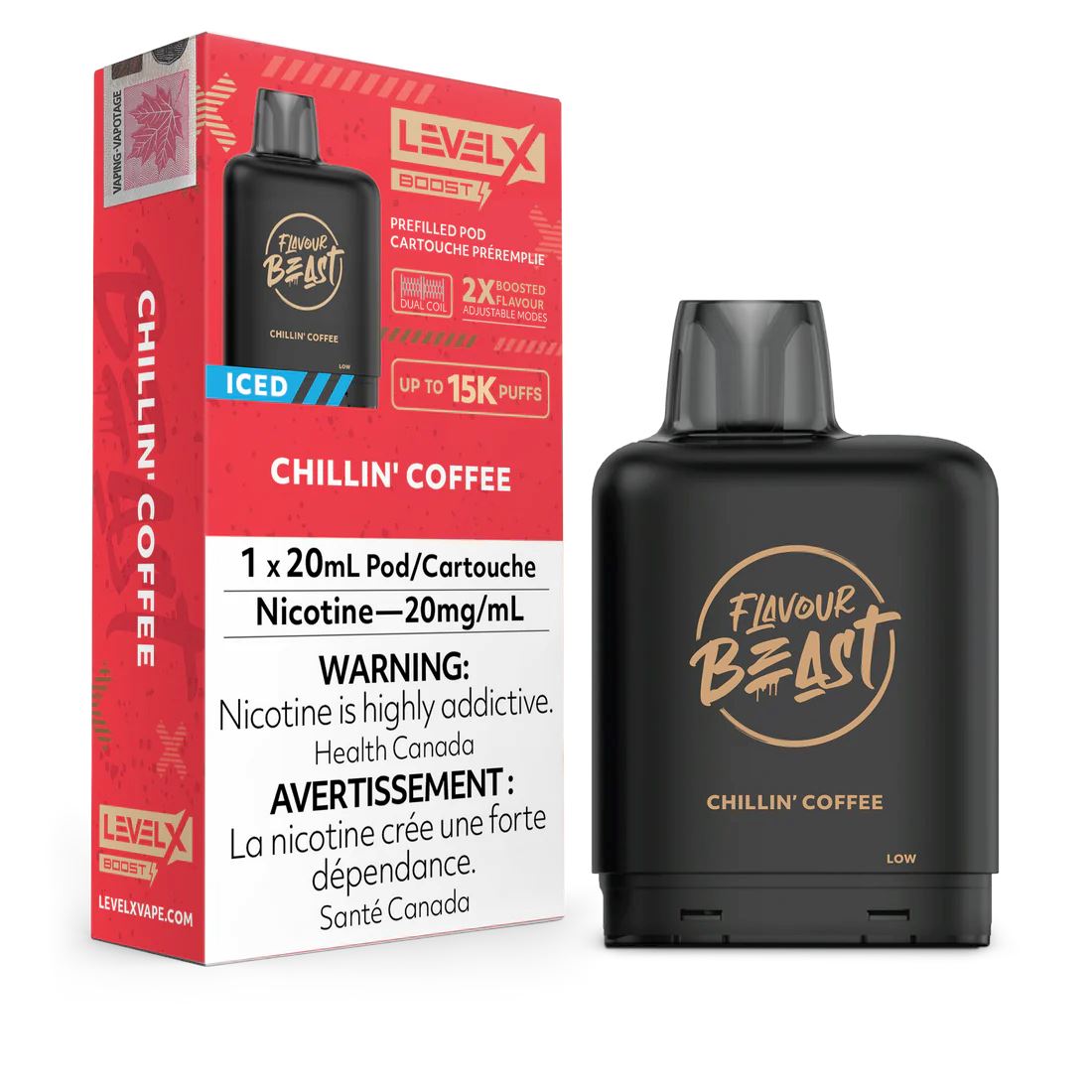 Chillin Coffee Flavour Beast Level X Boost - Premium Coffee Flavor Enhancer for Energy & Focus - Perfect for Workouts, Gaming & Long Workdays