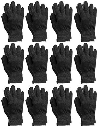 12 Pairs Black Gloves