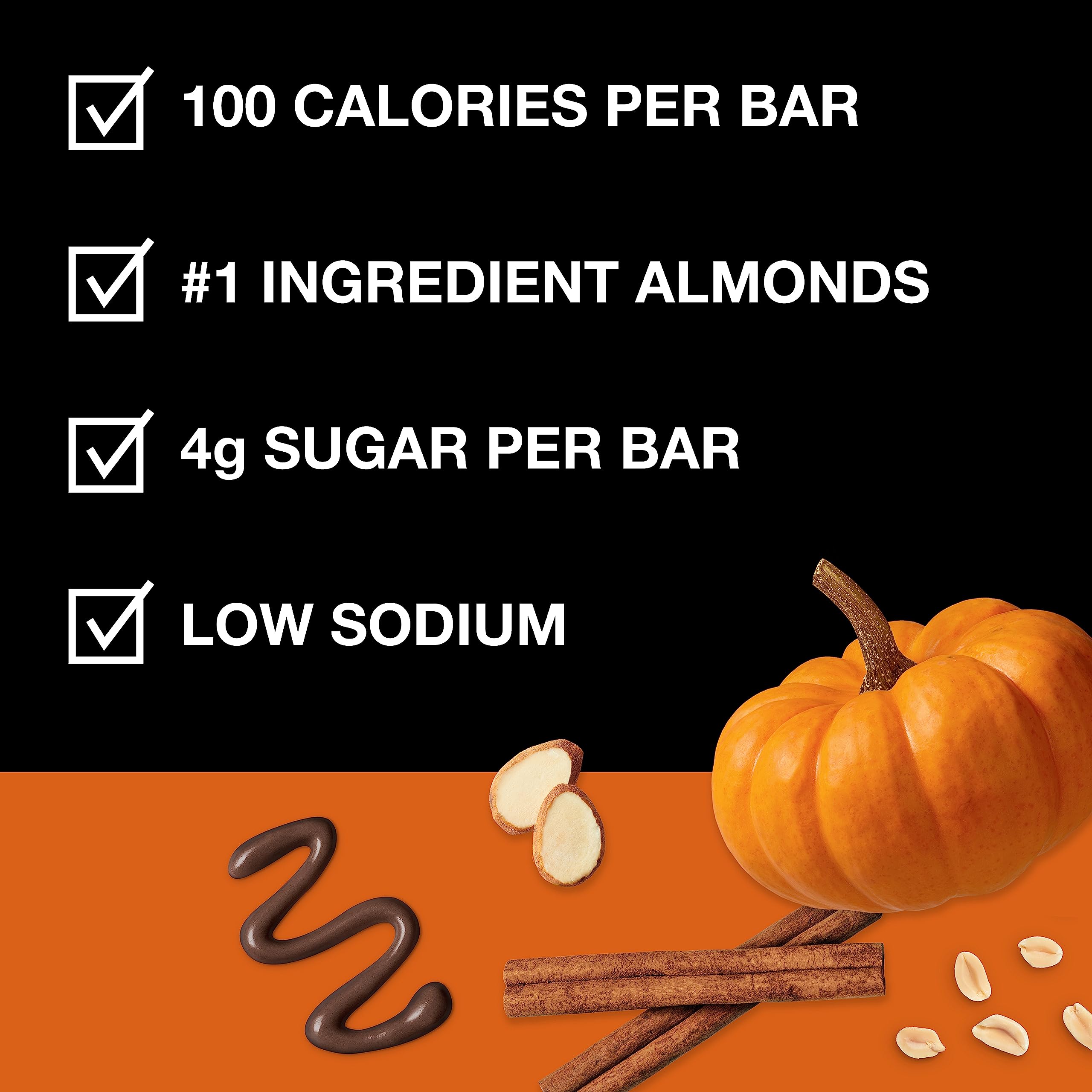 KIND THINS Chocolate Pumpkin Spice with Almonds & Peanuts - Gluten Free, 100 Calorie Healthy Snack Bars (10 Count) - Perfect for On-the-Go Breakfast, Office Snacks & Post-Workout Energy Boost