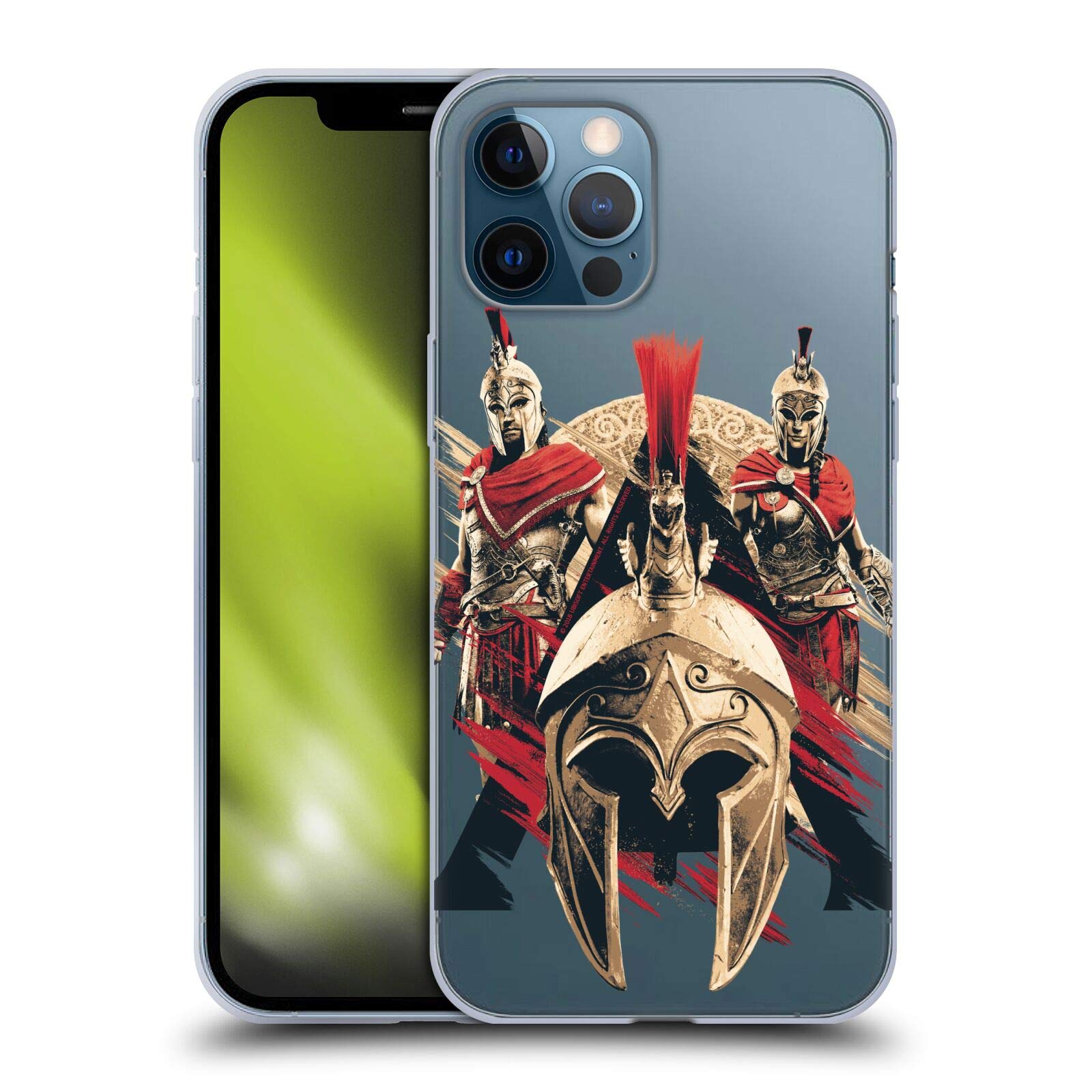 Assassin's Creed Odyssey Artwork iPhone 12 Pro Max Case | Officially Licensed Helmet Design Soft Gel Cover for Gaming Fans & Everyday Protection