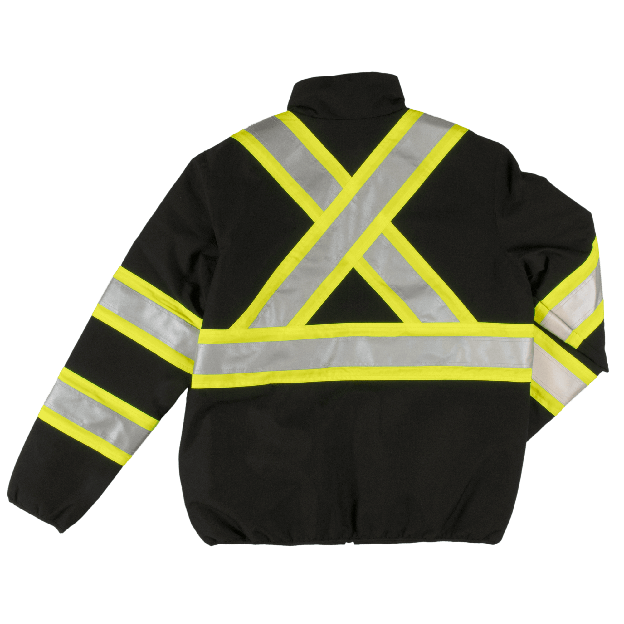 Tough Duck Reversible Safety Jacket SJ27 - High Visibility Work Jacket for Construction & Outdoor Use | ANSI Compliant Reflective Vest for Men & Women