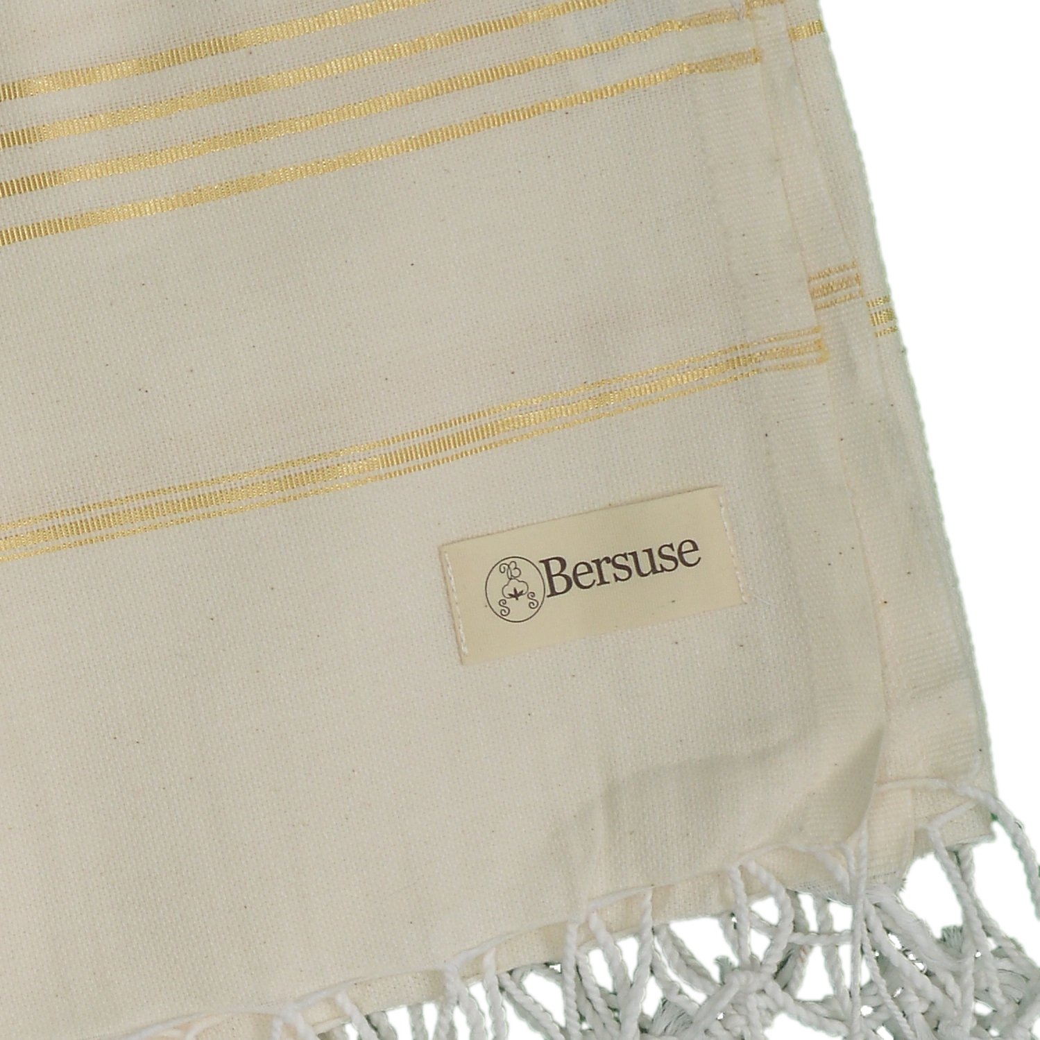 Premium 100% Cotton Turkish Beach Towel Set of 6 - Large 37x70 Inches, Quick-Dry, Sand-Free & Lightweight - Anatolia Collection Peshtemal Towels for Beach, Pool, Yoga & Travel - Natural Gold