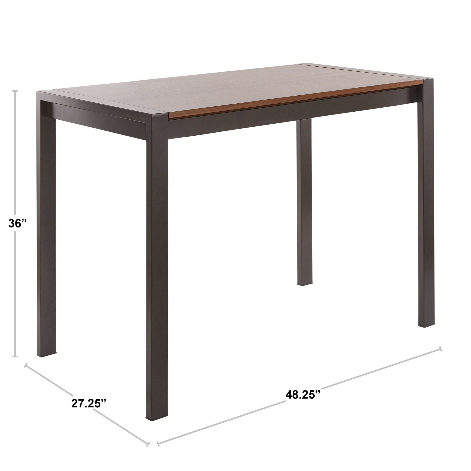 Fuji Counter Height Dining Table - 36 Inch Kitchen Island Table, Bar Height Table for Small Spaces - Perfect for Breakfast Nook, Kitchen Island & Compact Dining Areas