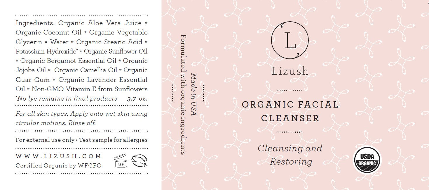 Organic Facial Cleanser for Sensitive Skin - Gentle Cleansing & Restoring Formula - Hydrating & Nourishing Daily Face Wash for Women & Men - Perfect for Morning & Night Skincare Routine