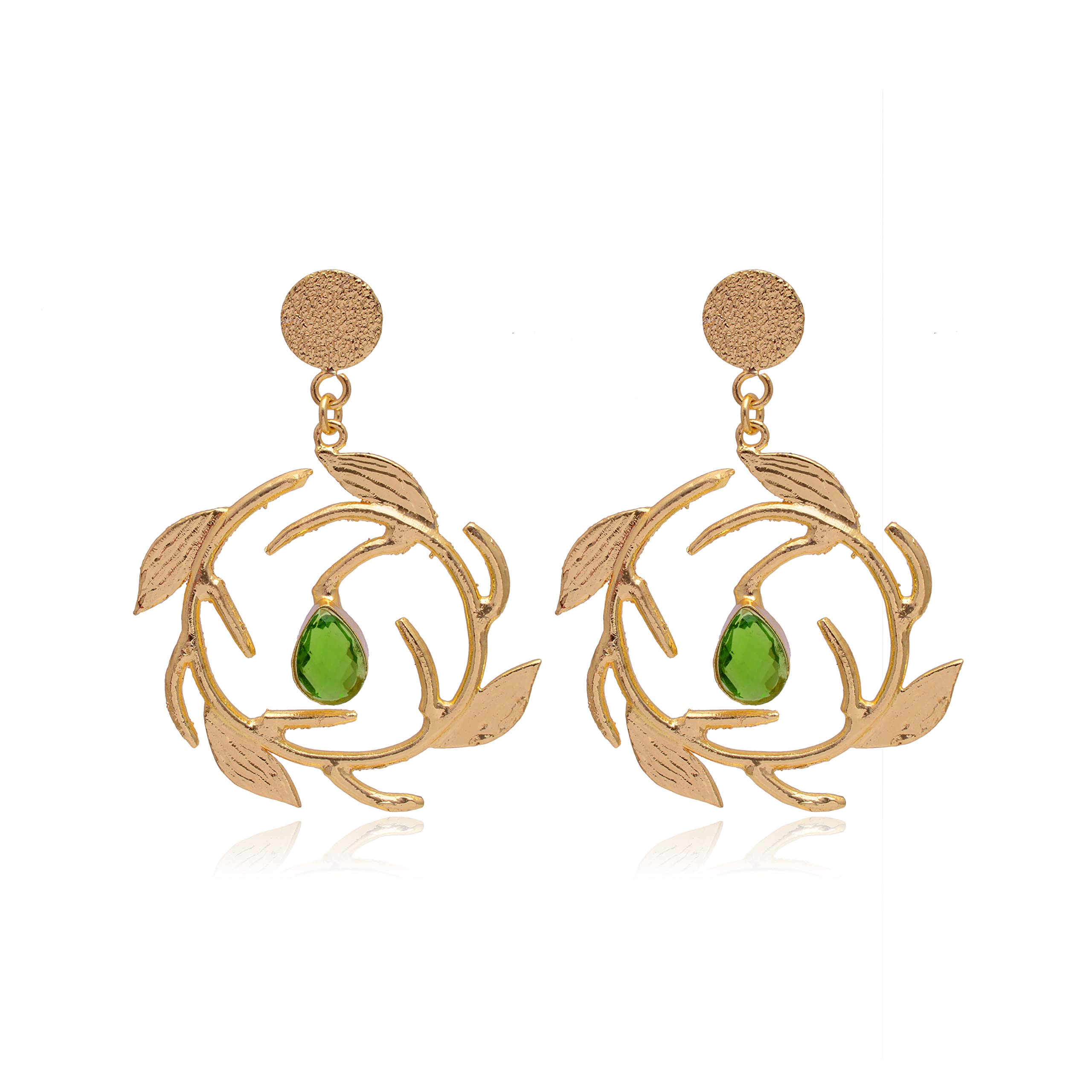 18K Gold Plated Peridot Earrings for Women - August Birthstone Handmade Jewelry with Green Gemstone | Elegant Gift for Girls & Women | Perfect for Birthdays, Anniversaries & Special Occasions