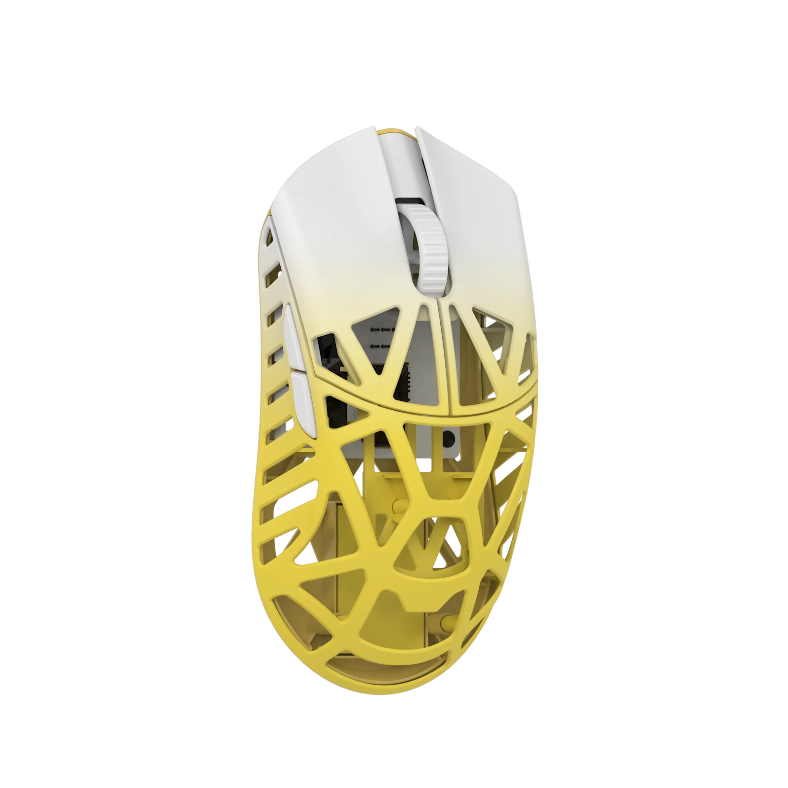 WLmouse Beast X Mini Magnesium Wireless Gaming Mouse - Lightweight, Durable & Ergonomic Design for PC & Mac Gamers - Perfect for FPS, MOBA & Esports (White/Yellow)