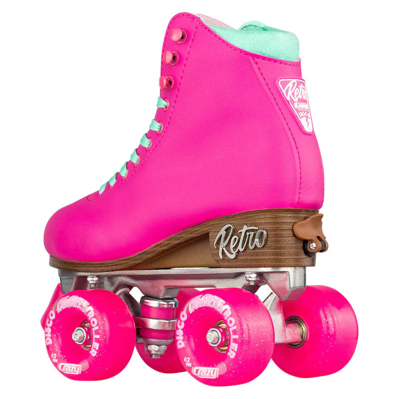 Adjustable Retro Roller Skates for Kids - Pink Quad Roller Skates for Girls & Boys - Perfect for Outdoor Fun, Birthday Gifts & Roller Rink Parties